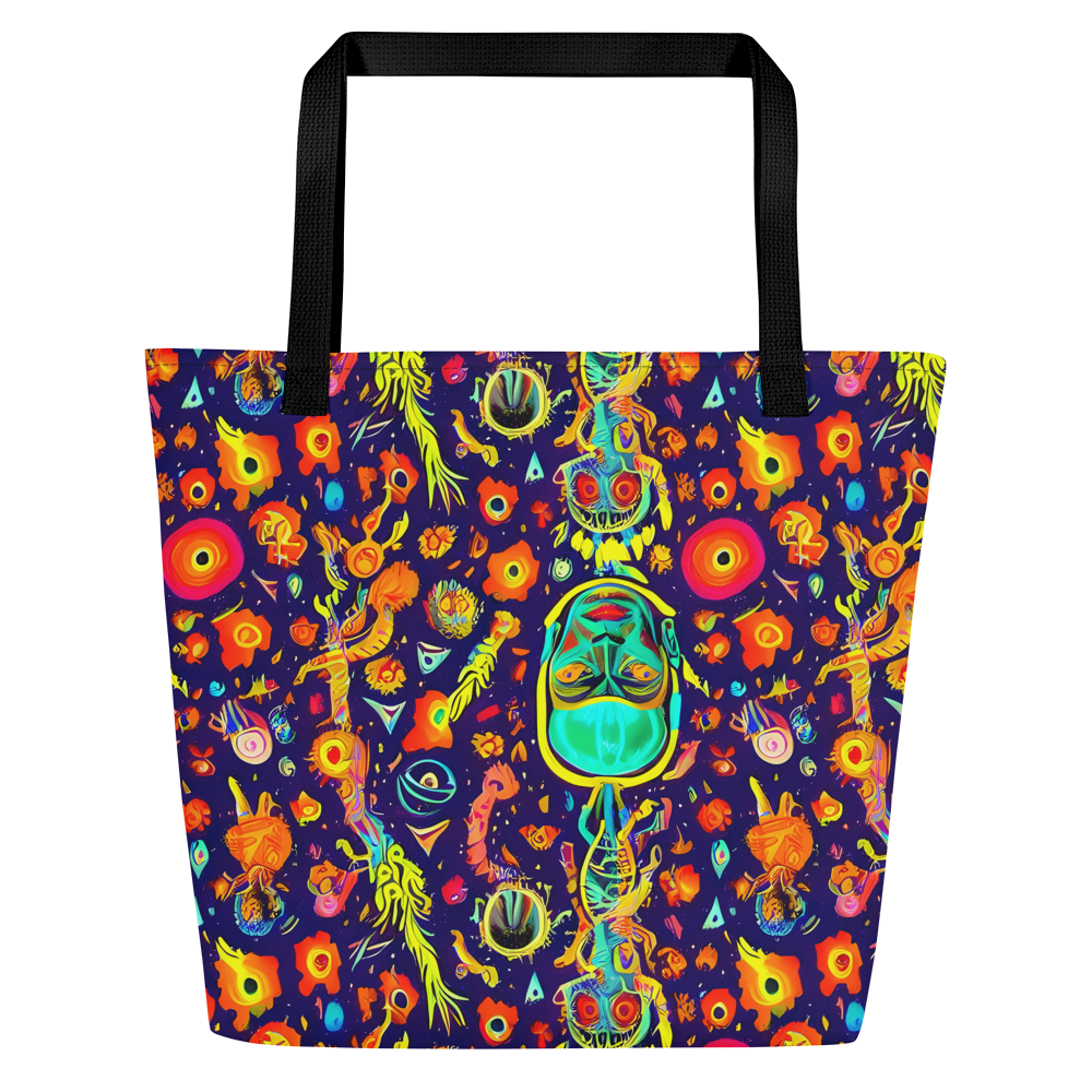 Large Tote Bag w/ Pocket - Celestial Quirk