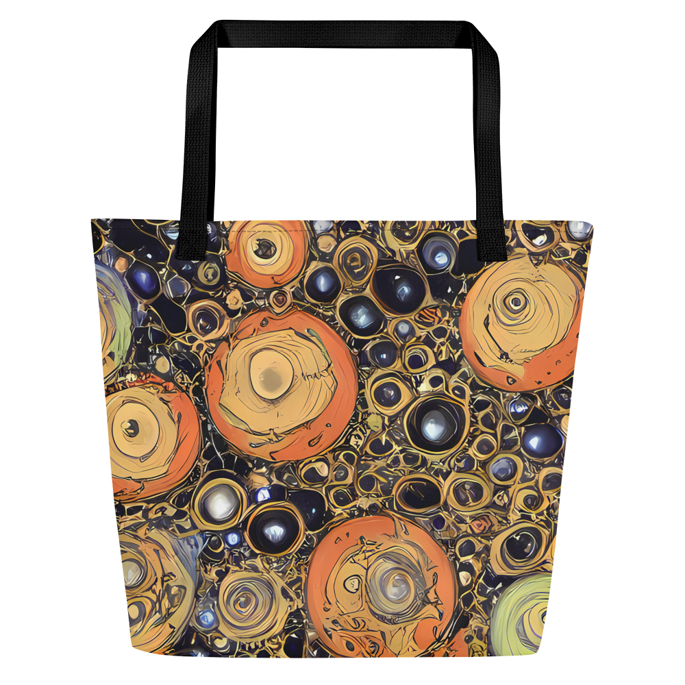 Large Tote Bag w/ Pocket - Crescent Echoes