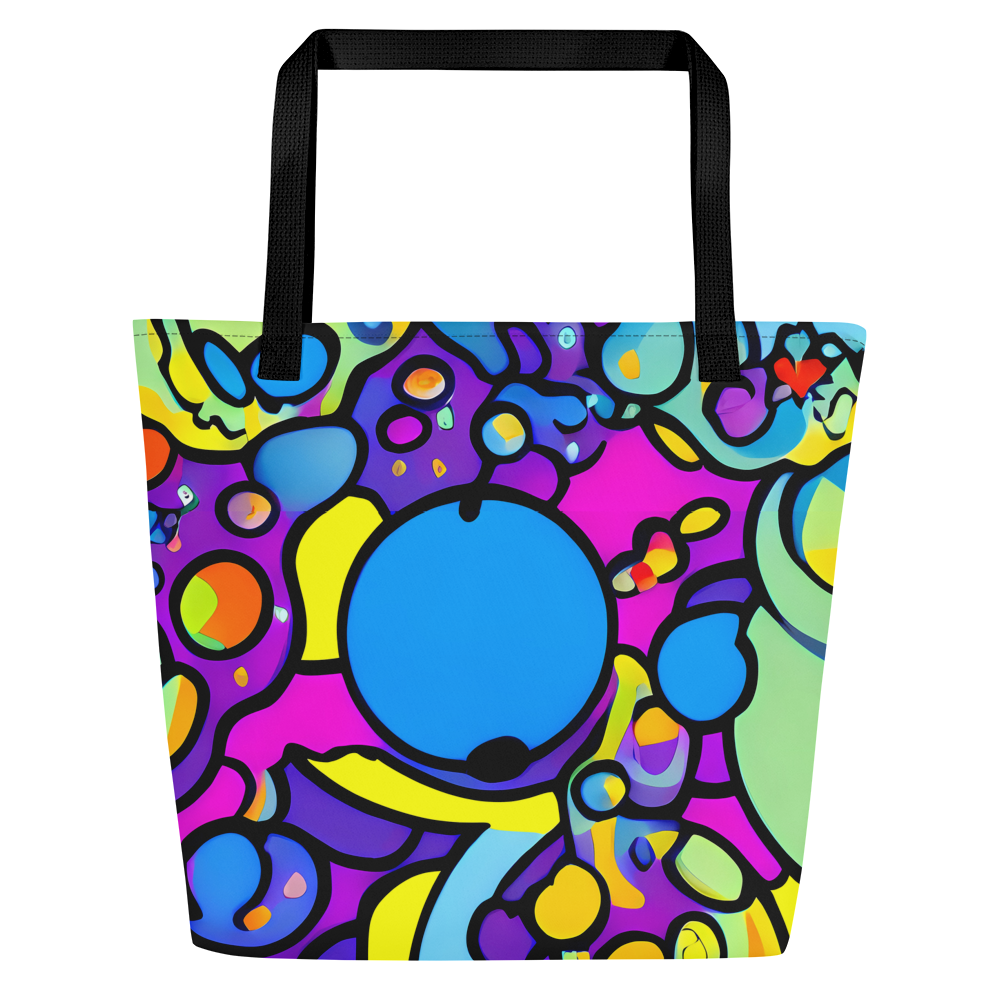 Large Tote Bag w/ Pocket - Radiant Lagoon