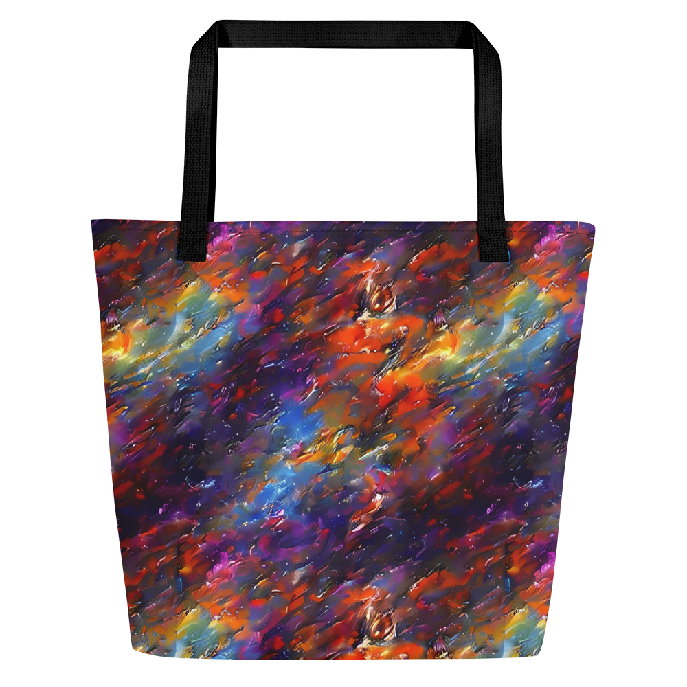Large Tote Bag w/ Pocket - Auroral Ripples