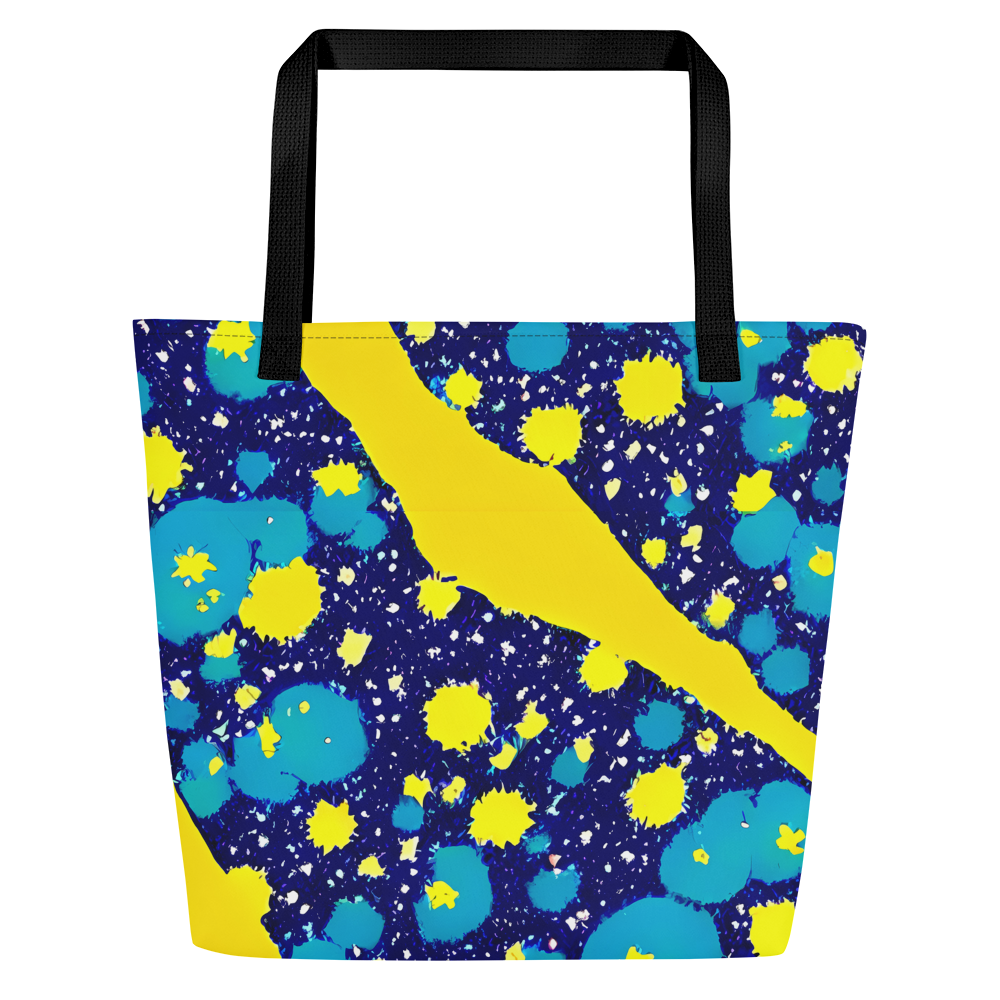 Large Tote Bag w/ Pocket - Starburst Splash