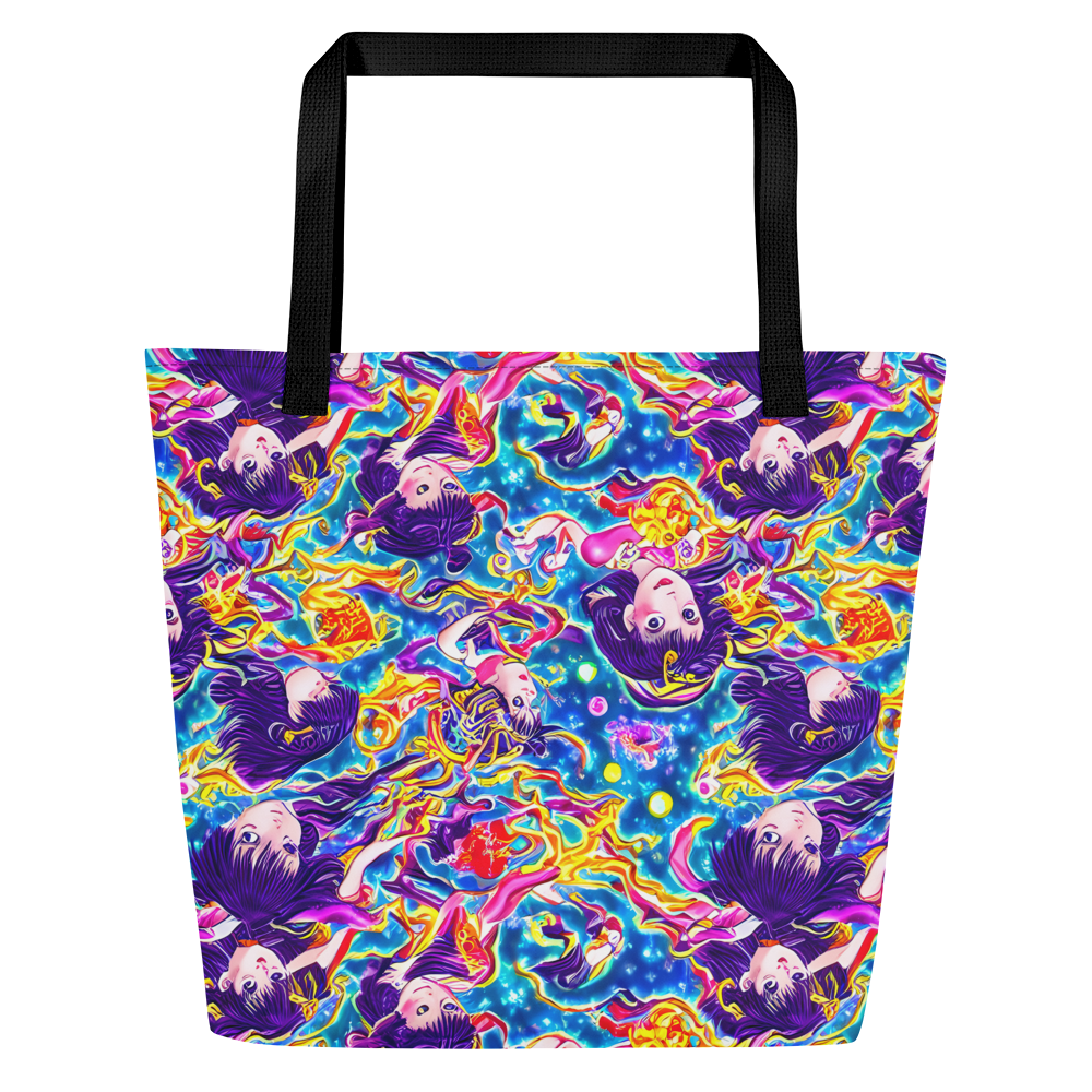 Large Tote Bag w/ Pocket - Aquatic Whim