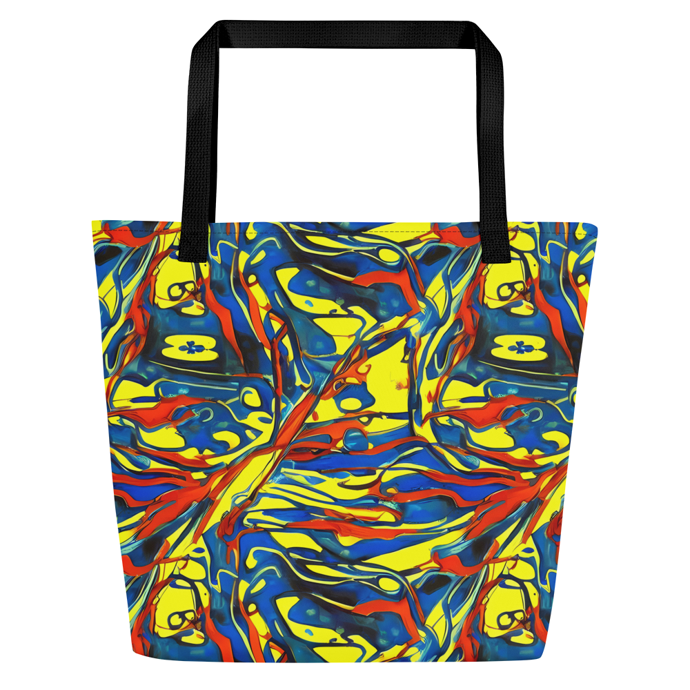 Large Tote Bag w/ Pocket - Cyberflow Circuit