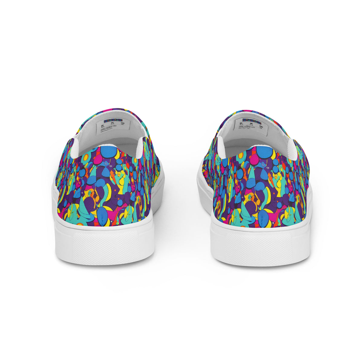 Men's Slip-On Canvas Shoes - Psychedelic Harmony
