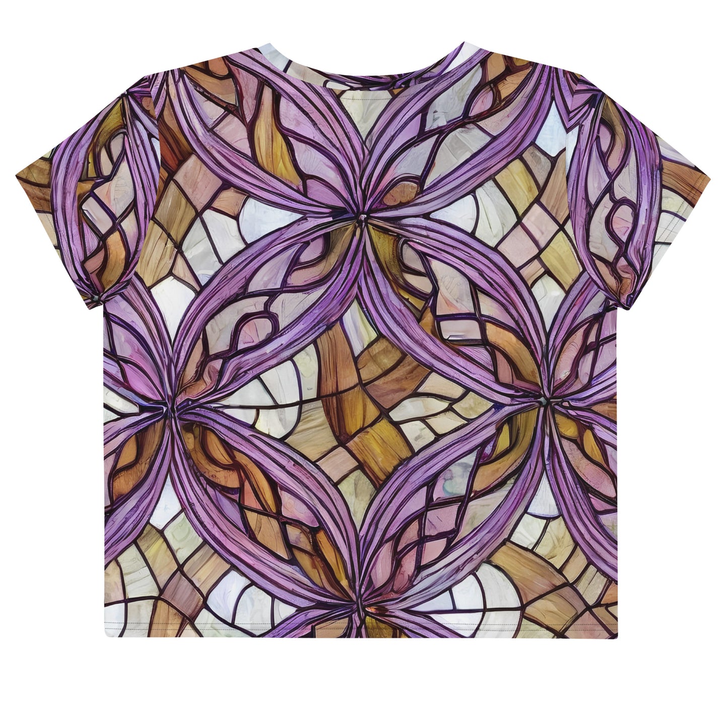 Crop Tee - Stained Glass Whirl