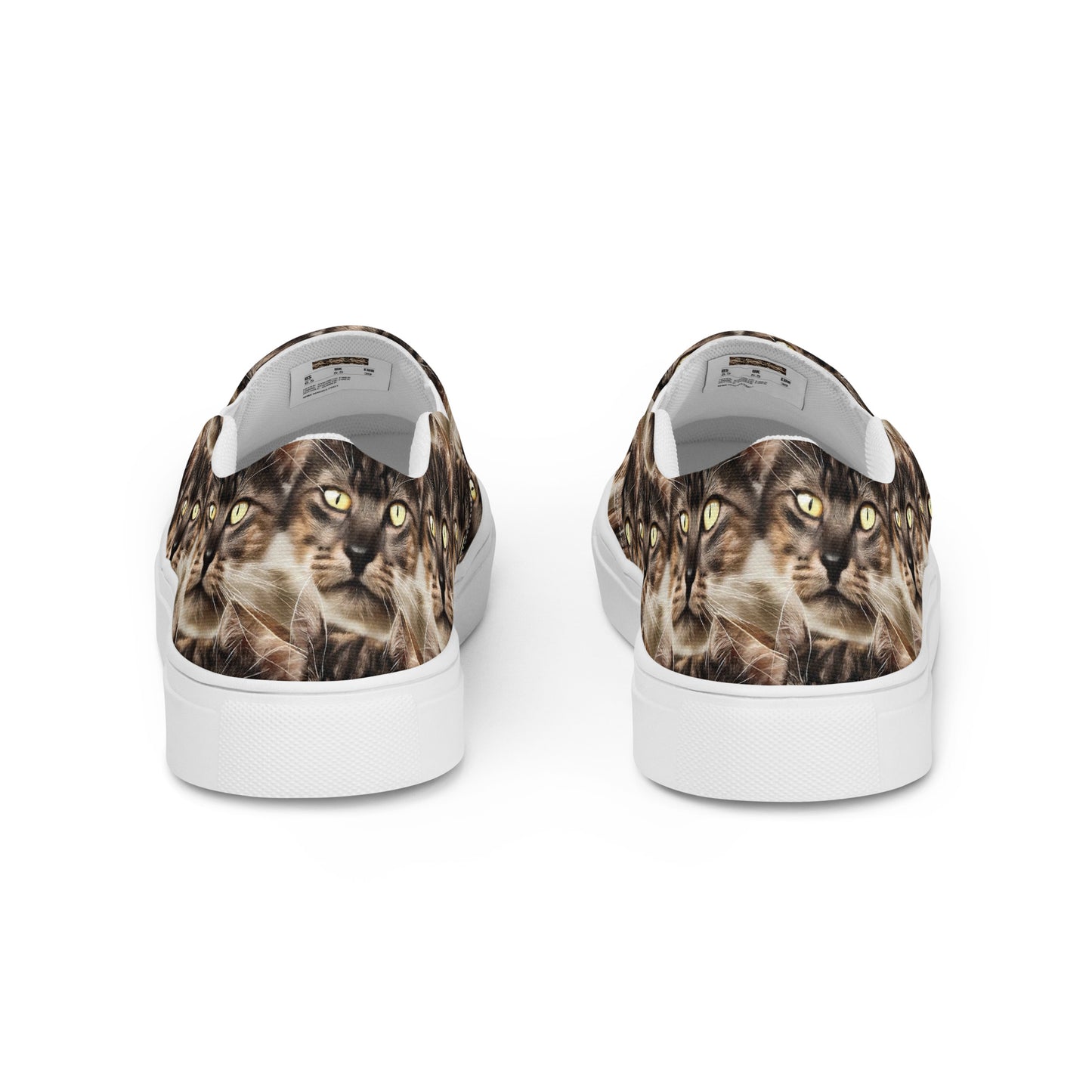 Men's Slip-On Canvas Shoes - Feline Reverie
