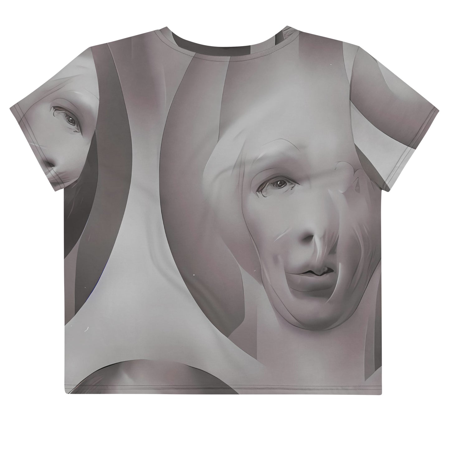 Women's Crop Tee - Phantom Facescape