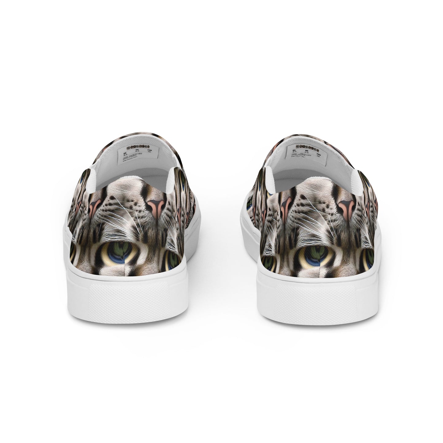Men's Slip-On Canvas Shoes - Feline Mirage