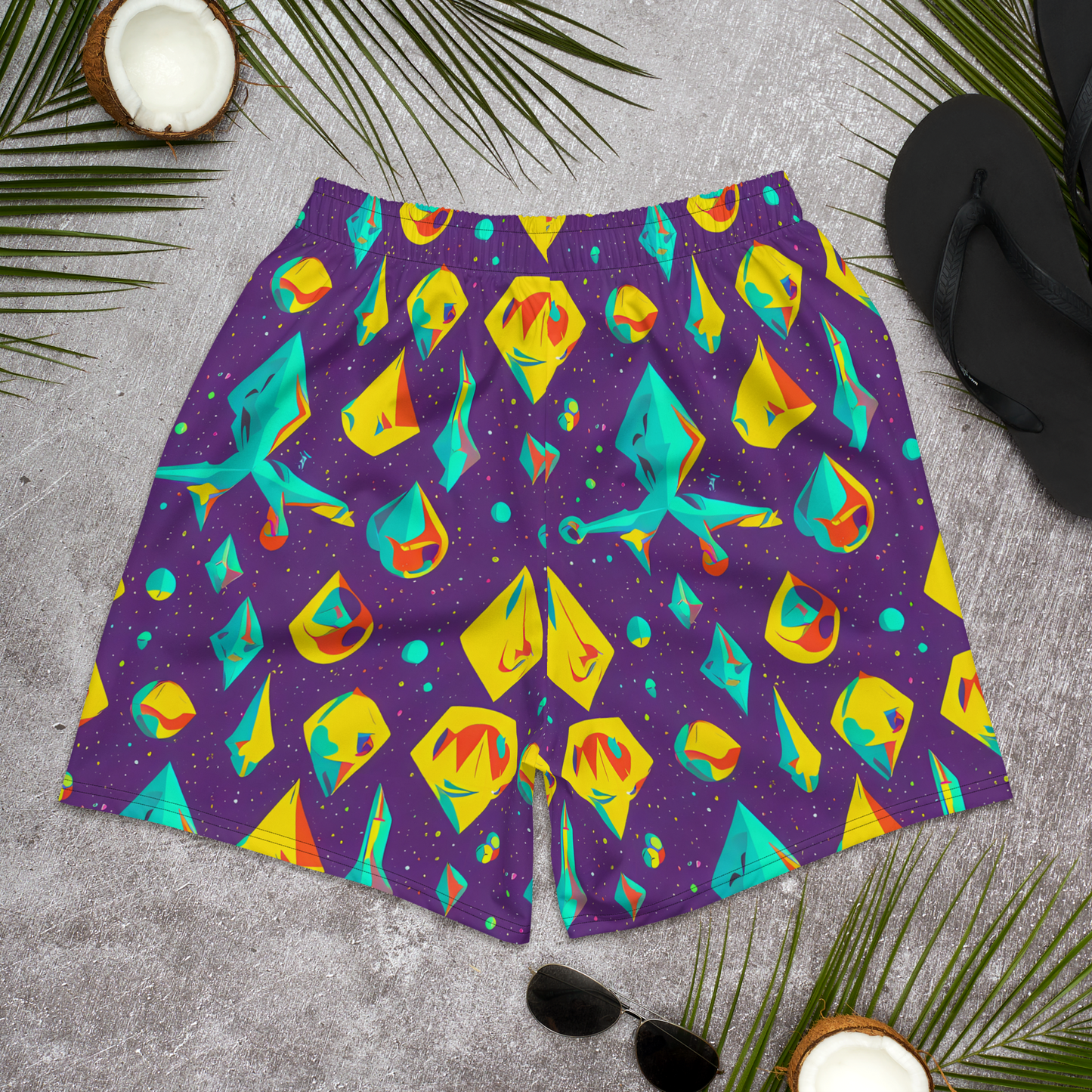 Men's Athletic Shorts - Cascading Prism