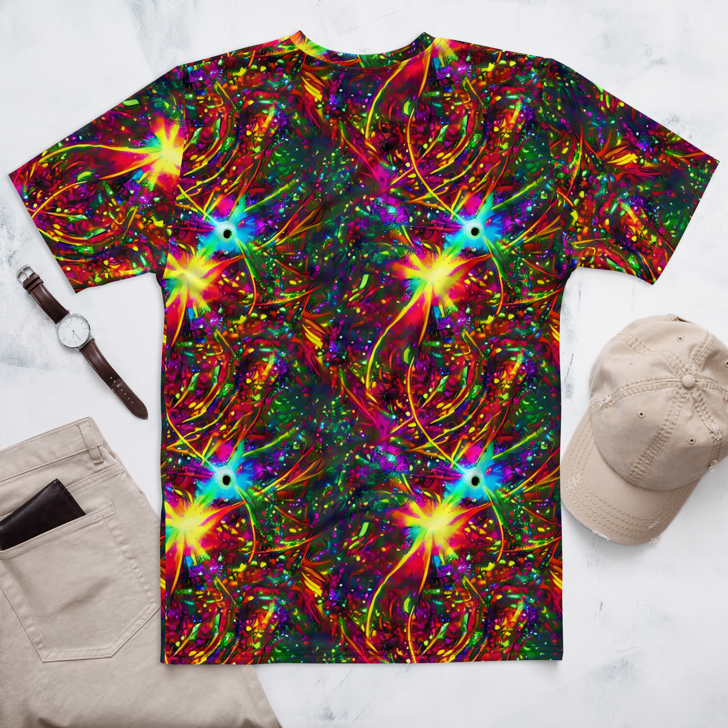 Men's Crew Neck T-Shirt - Stellar Burst