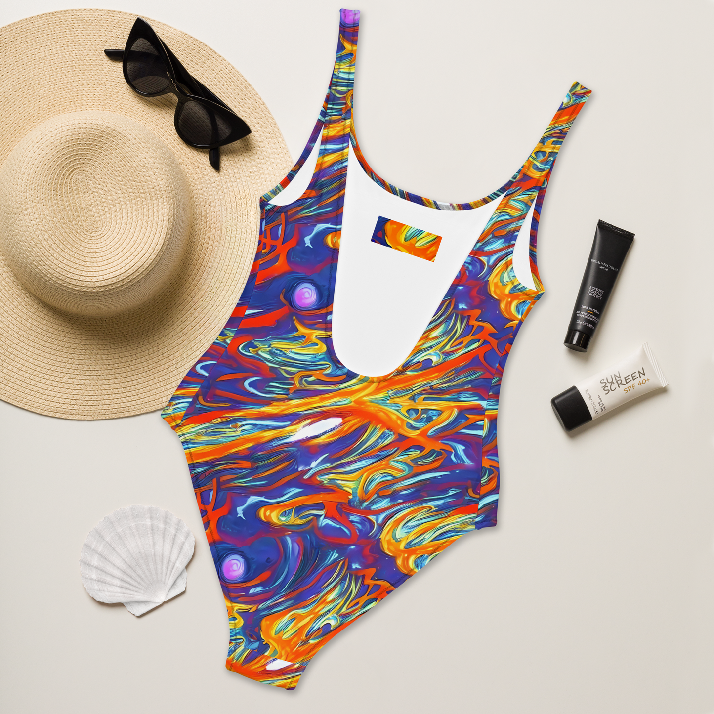 One-Piece Swimsuit - Galactic Ember