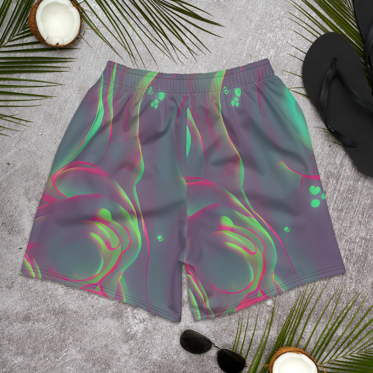 Men's Athletic Shorts - Neon Whisper