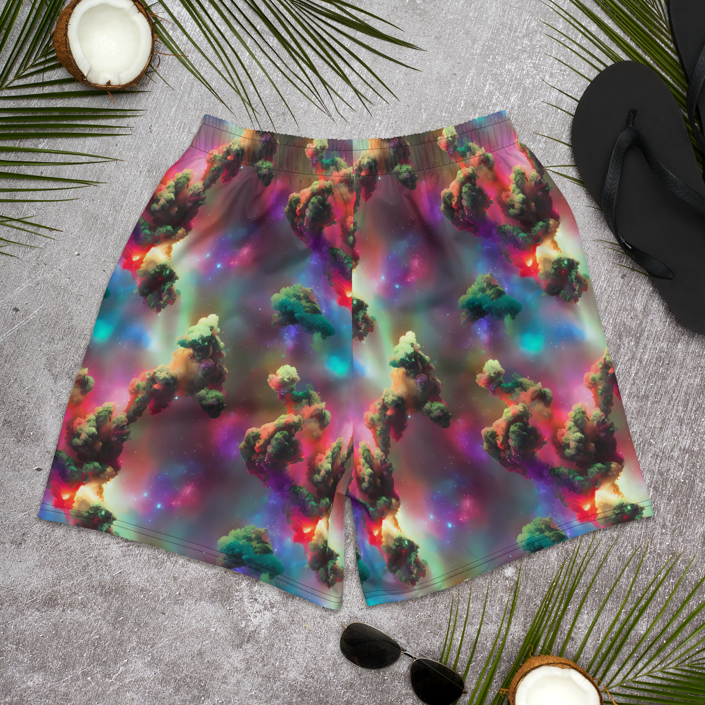 Men's Athletic Shorts - Nebula Dreams