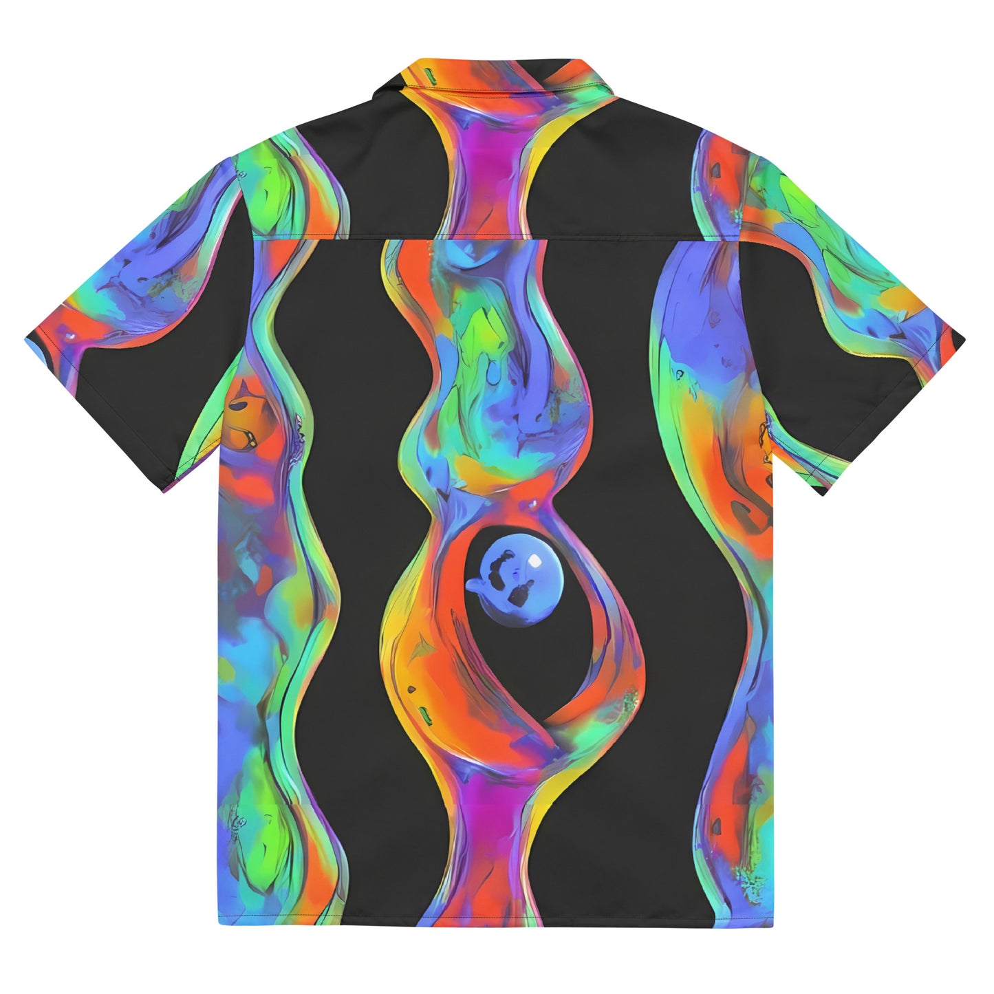 Button Shirt - Vibrant Vortices
