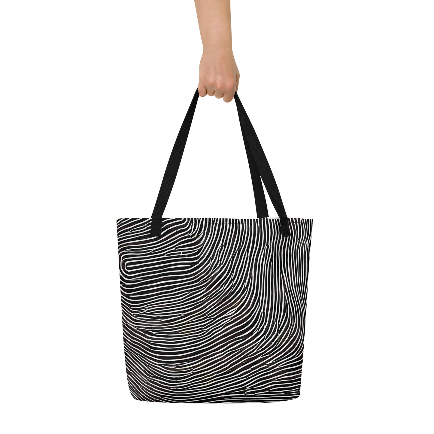 Large Tote Bag w/ Pocket - Silent Currents
