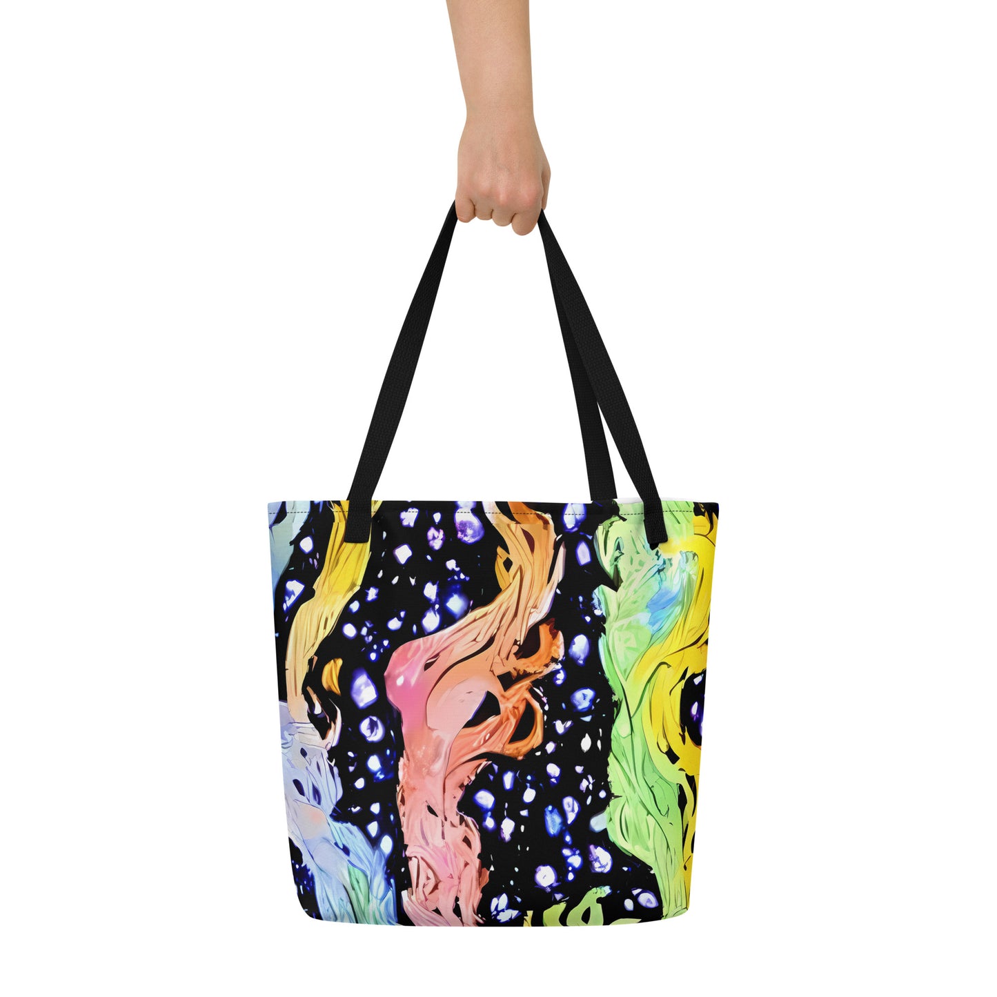 Large Tote Bag w/ Pocket - Celestial Serenade