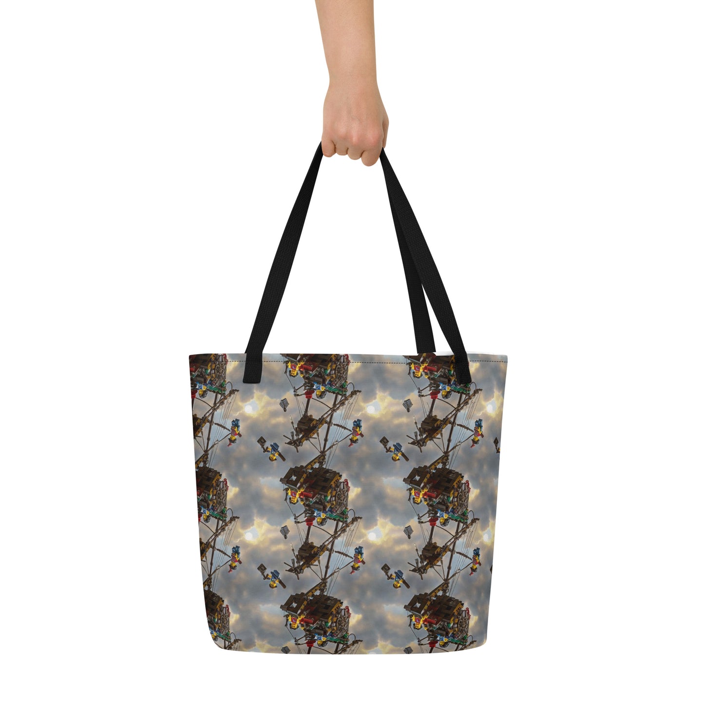 Large Tote Bag w/ Pocket - Skyward Adventure