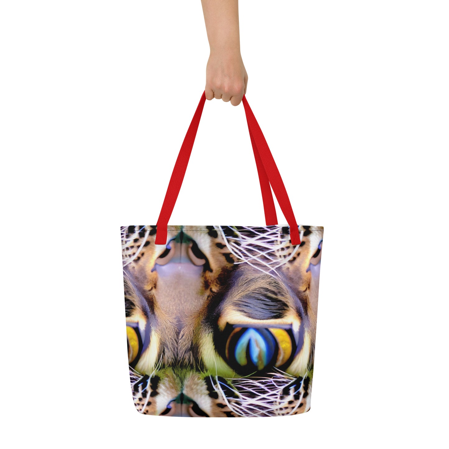 Large Tote Bag w/ Pocket - Eye of the Wild