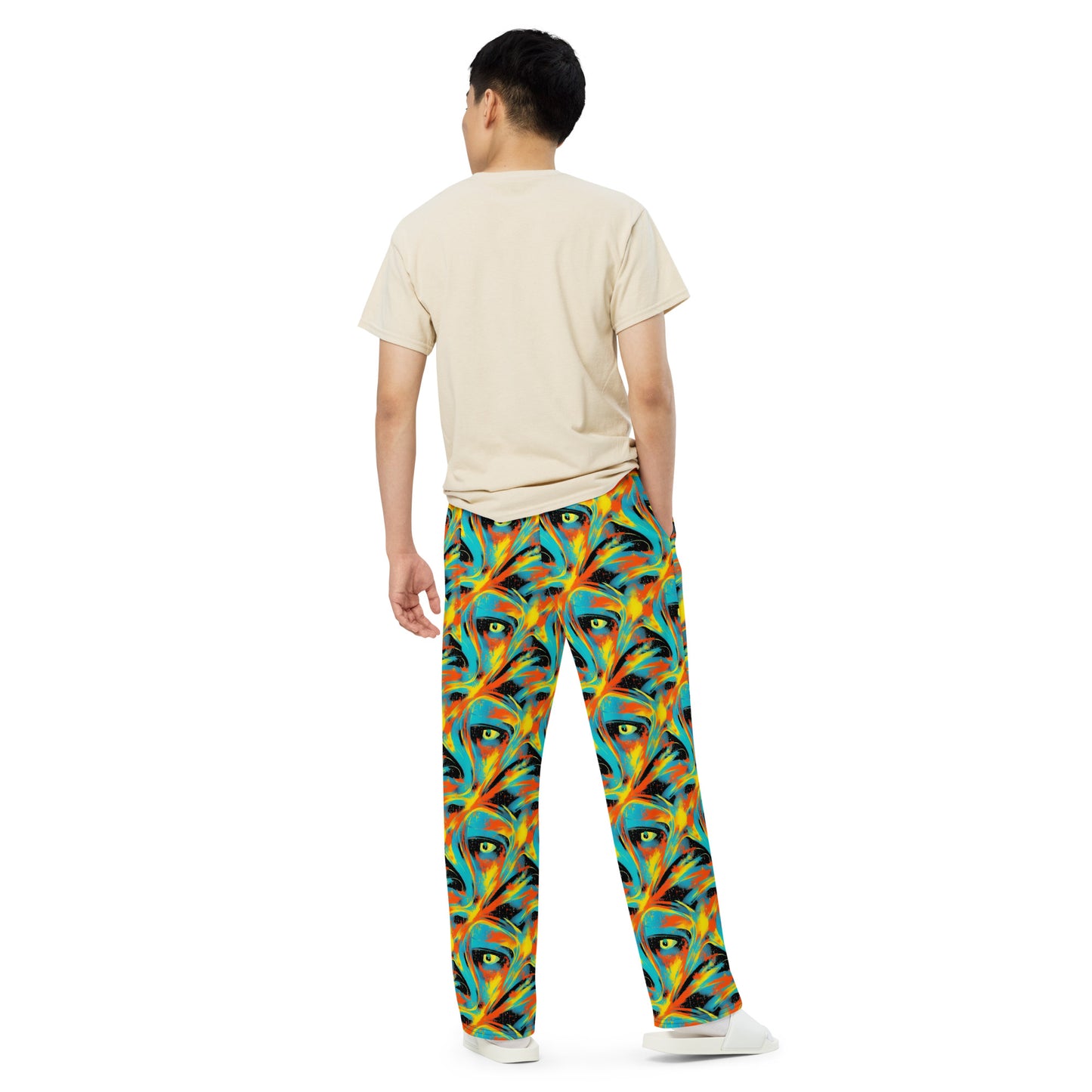Wide-Leg Pants - Solar Swoosh