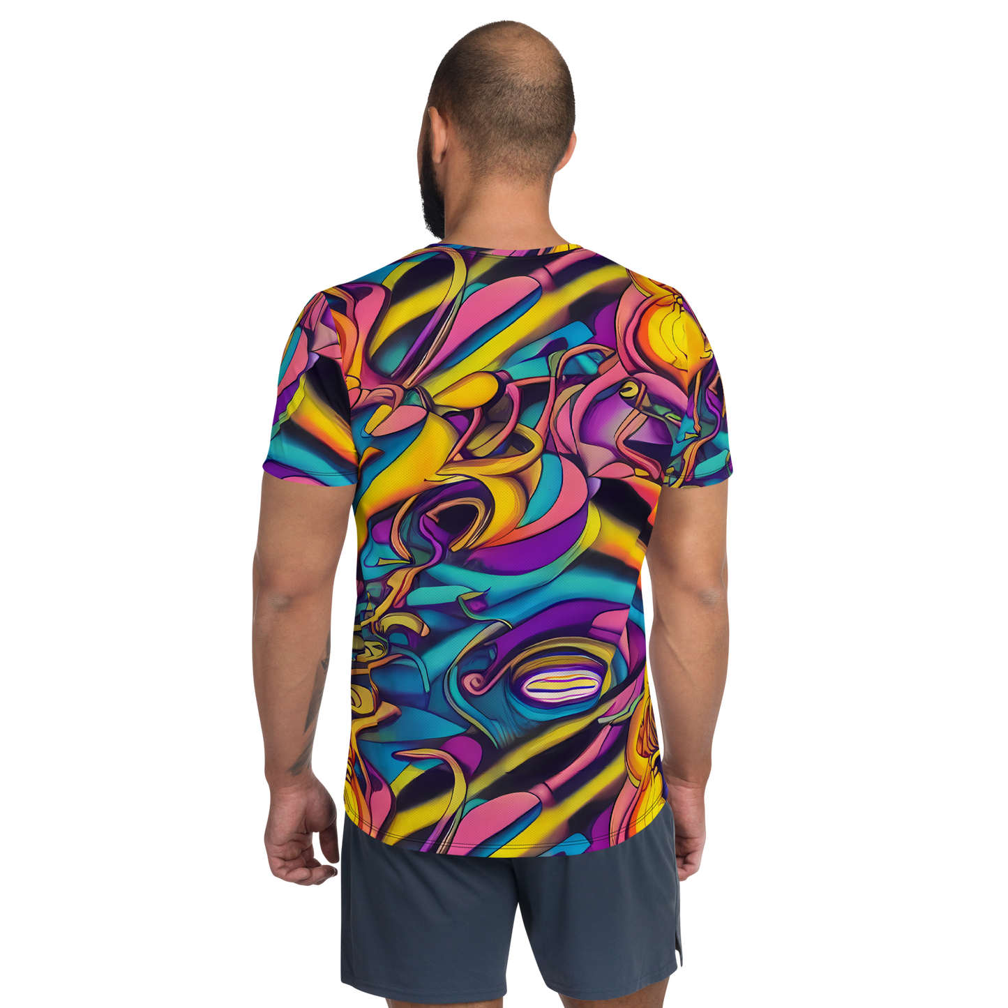 Men's Athletic T-Shirt - Pre-Raphaelite Wave