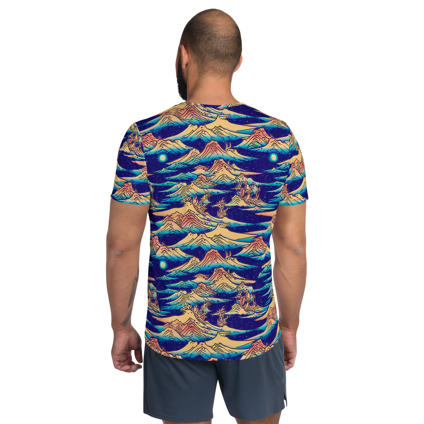 Men's Athletic T-Shirt - Mystical Mountain Mirage