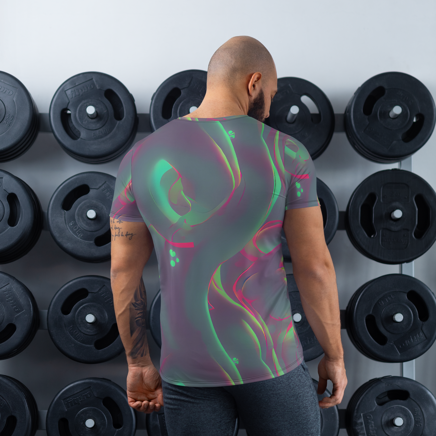 Men's Athletic T-Shirt - Neon Whisper
