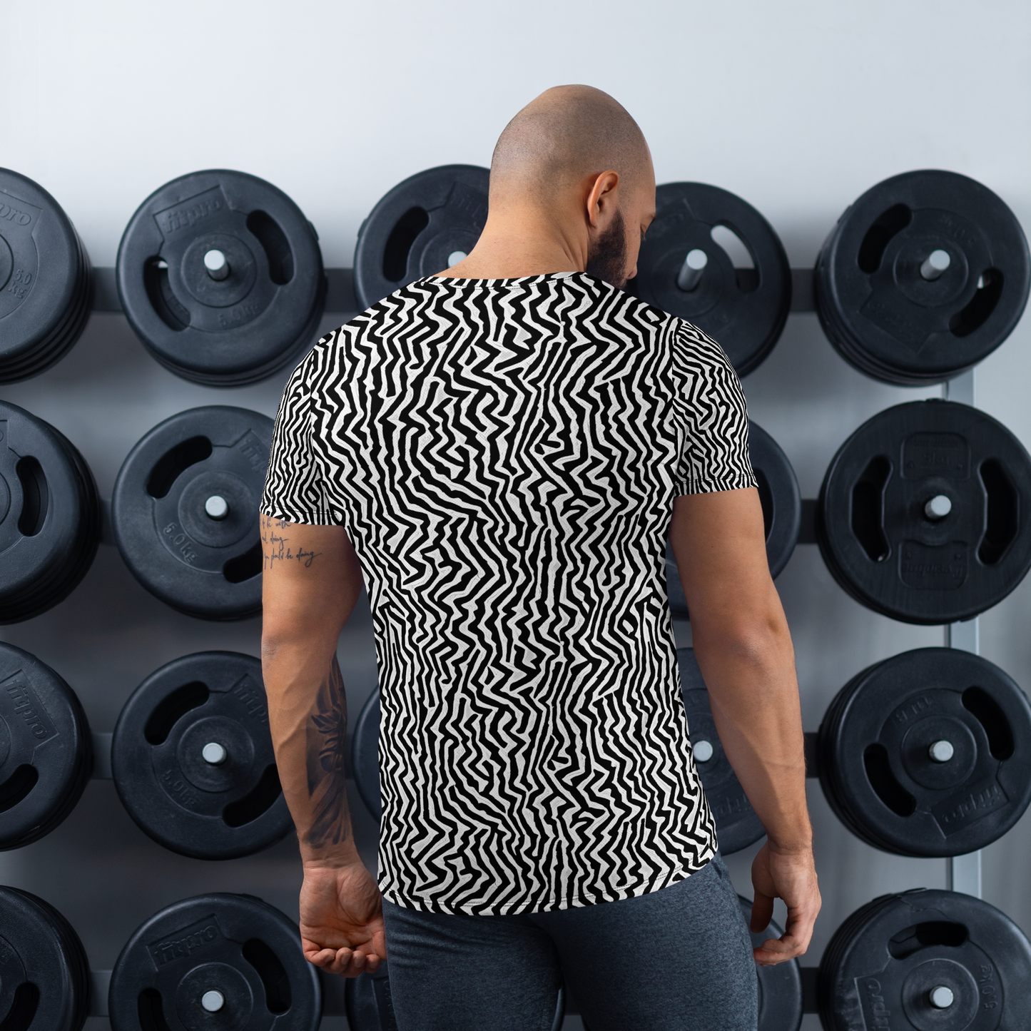 Men's Athletic T-Shirt - Static Swirl