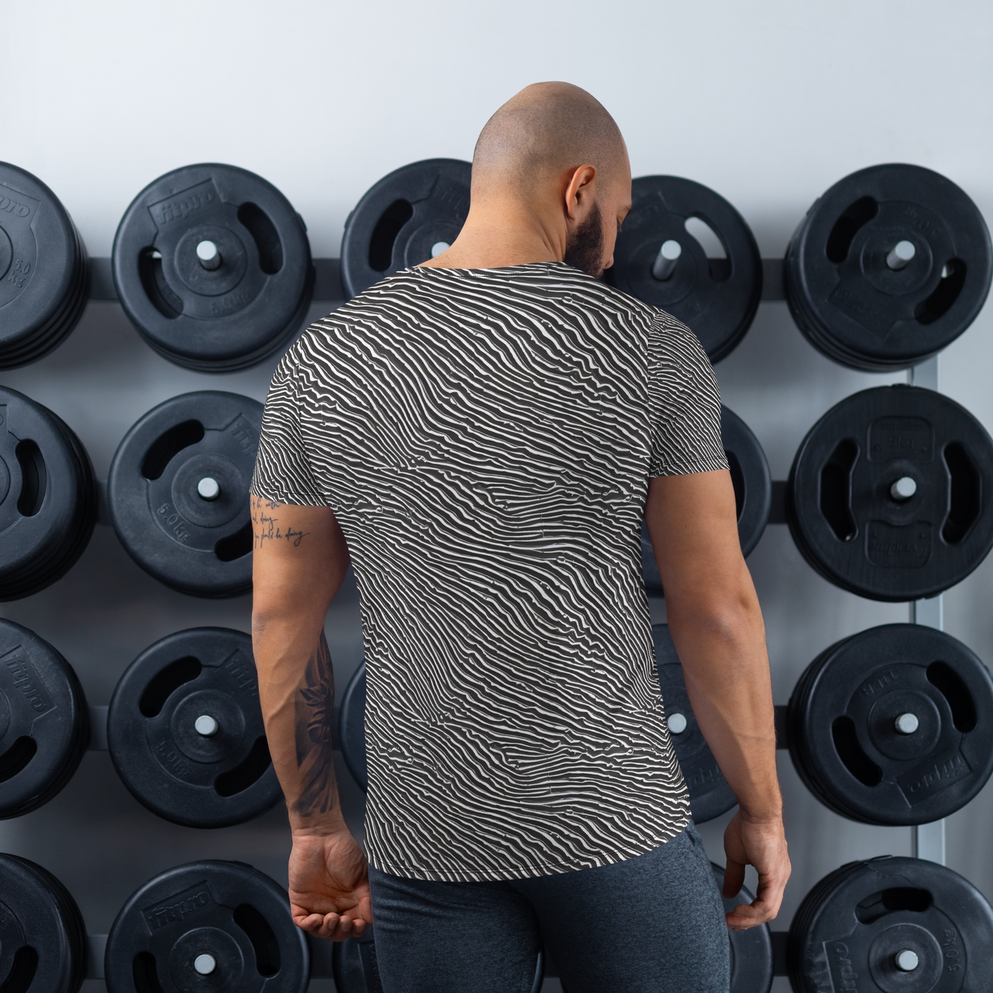 Men's Athletic T-Shirt - Hypnotic Waves