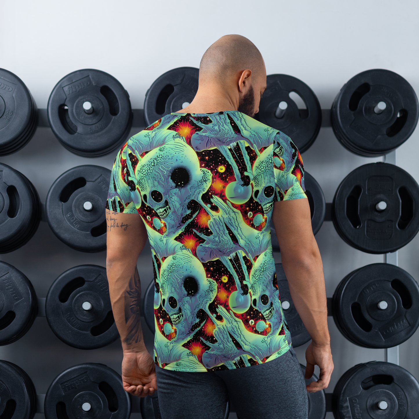 Men's Athletic T-Shirt - Galactic Grotesque