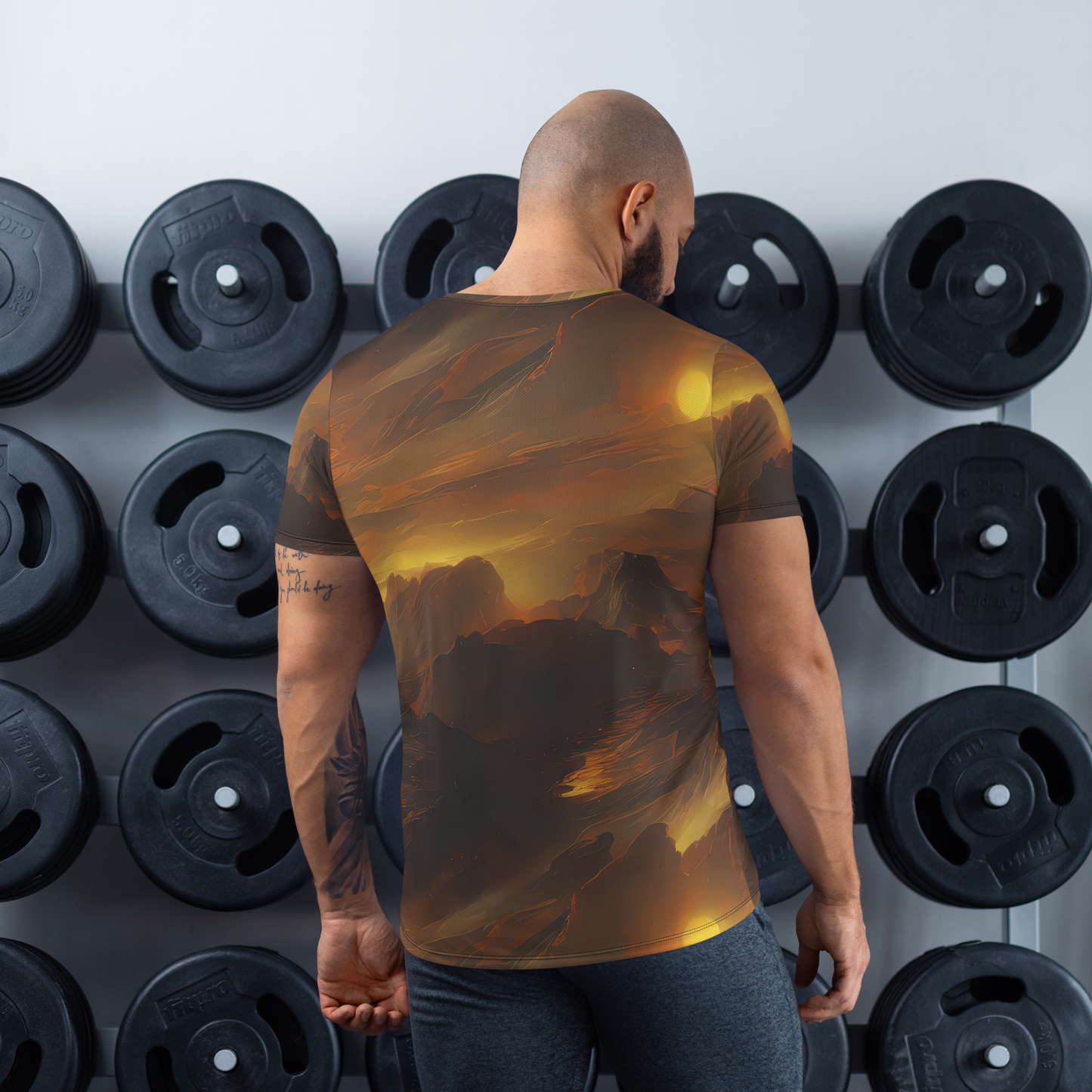 Men's Athletic T-Shirt - Sunset Shores