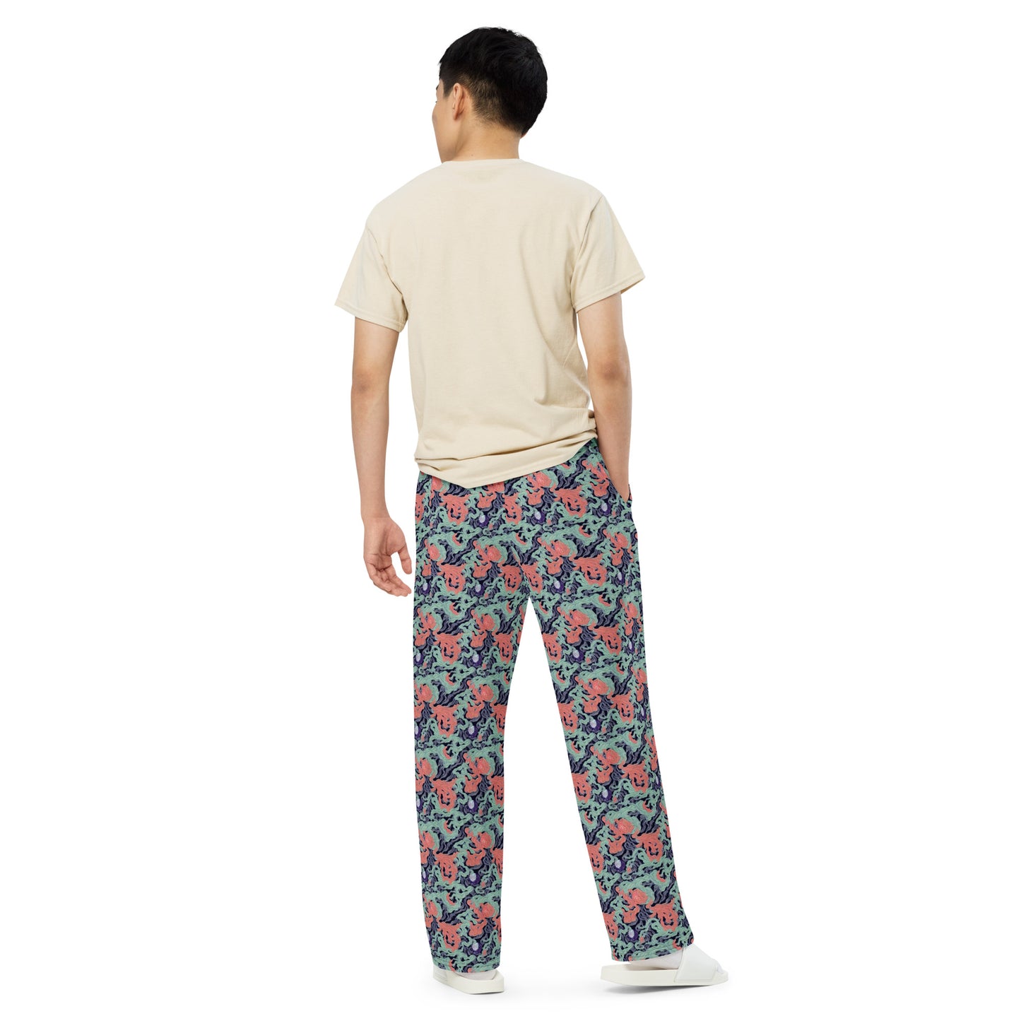Wide-Leg Pants - Cosmic Coral
