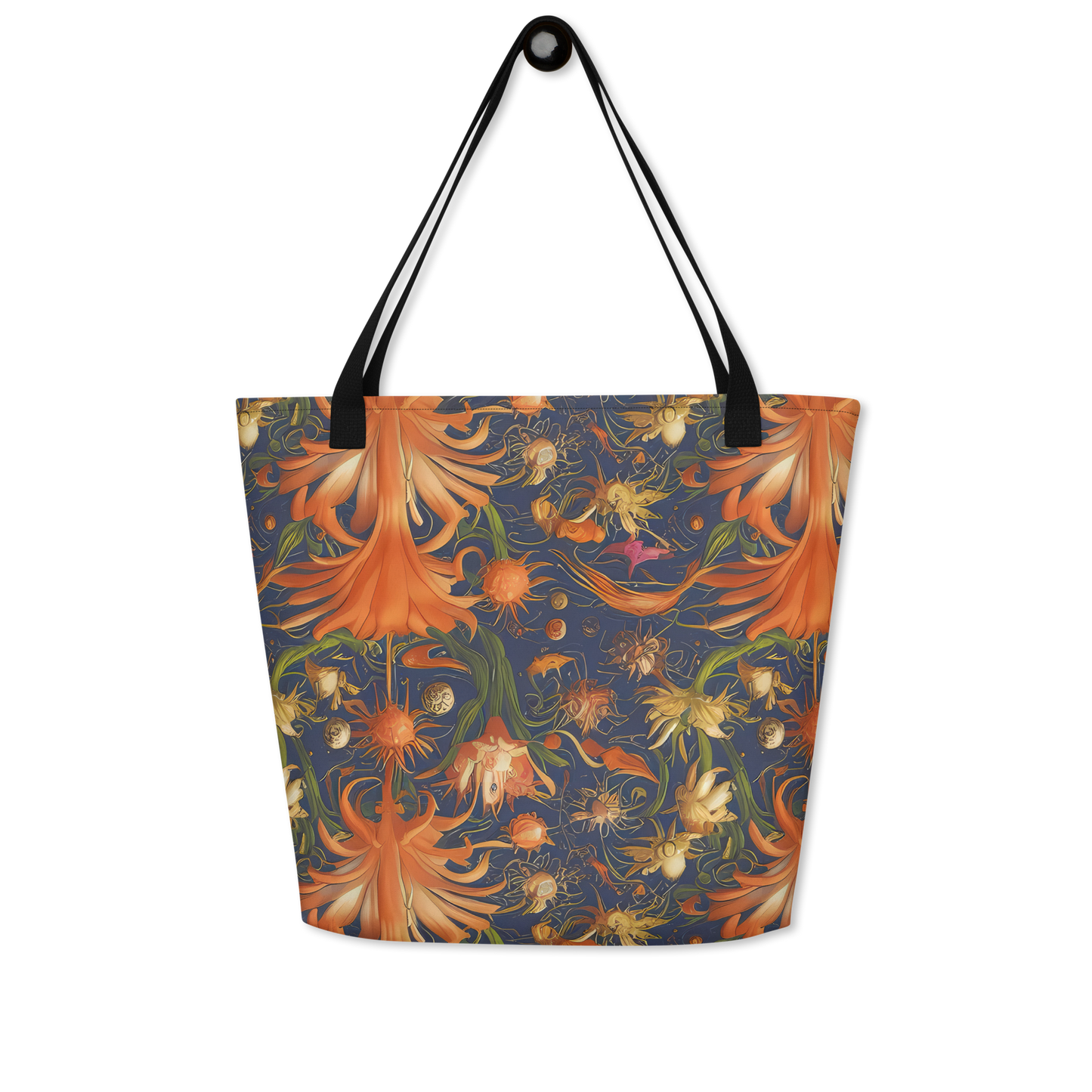 Large Tote Bag w/ Pocket - Stellar Blooms