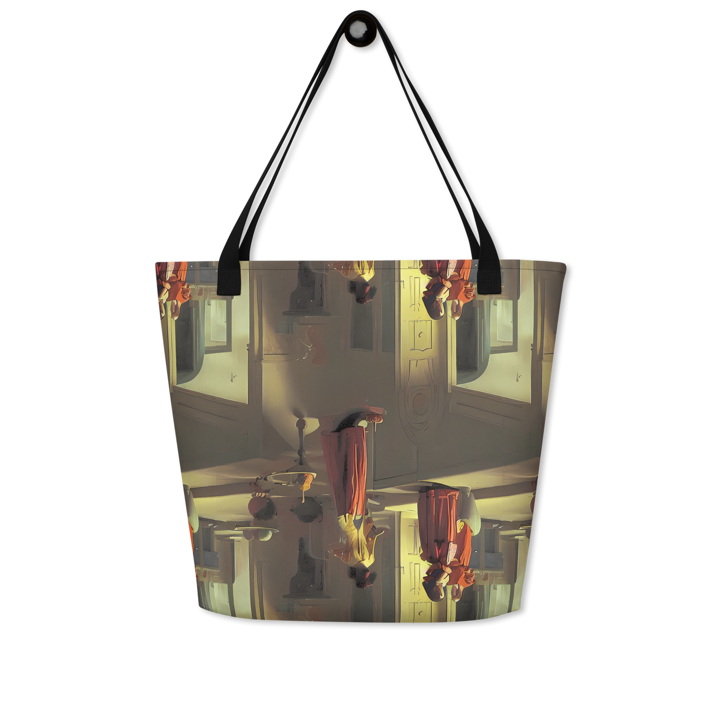 Large Tote Bag w/ Pocket - Surreal Shadows