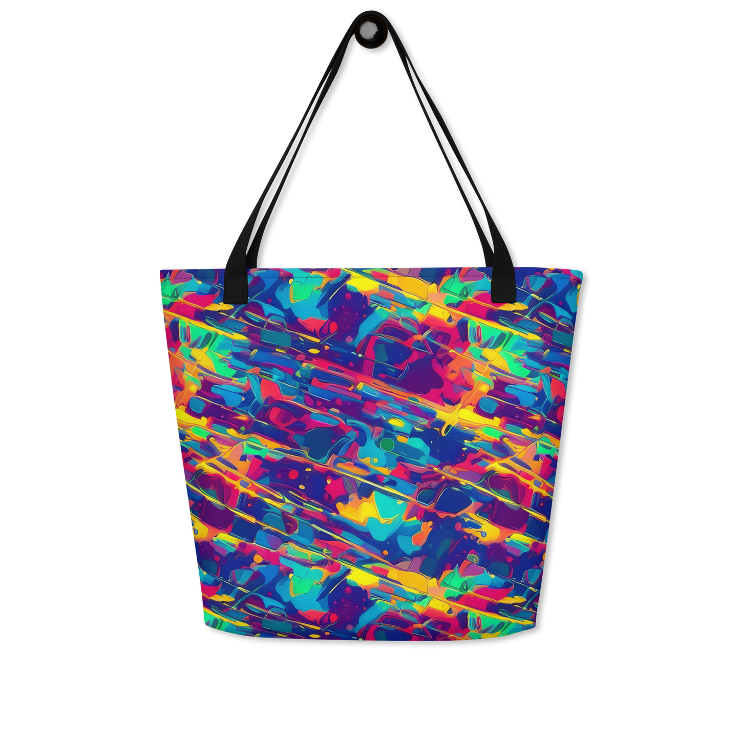 Large Tote Bag w/ Pocket - Spectrum Streaks