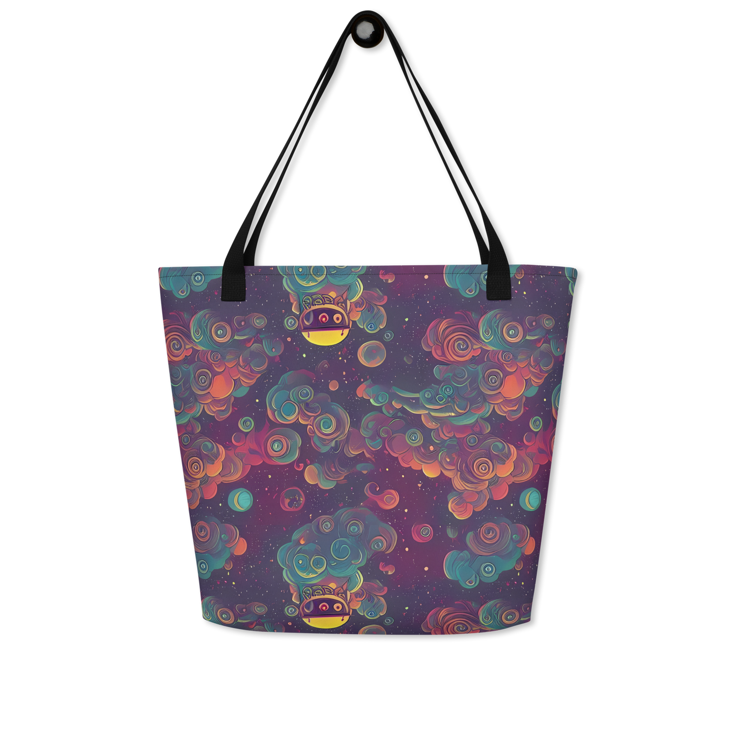 Large Tote Bag w/ Pocket - Nebula Dreamscape