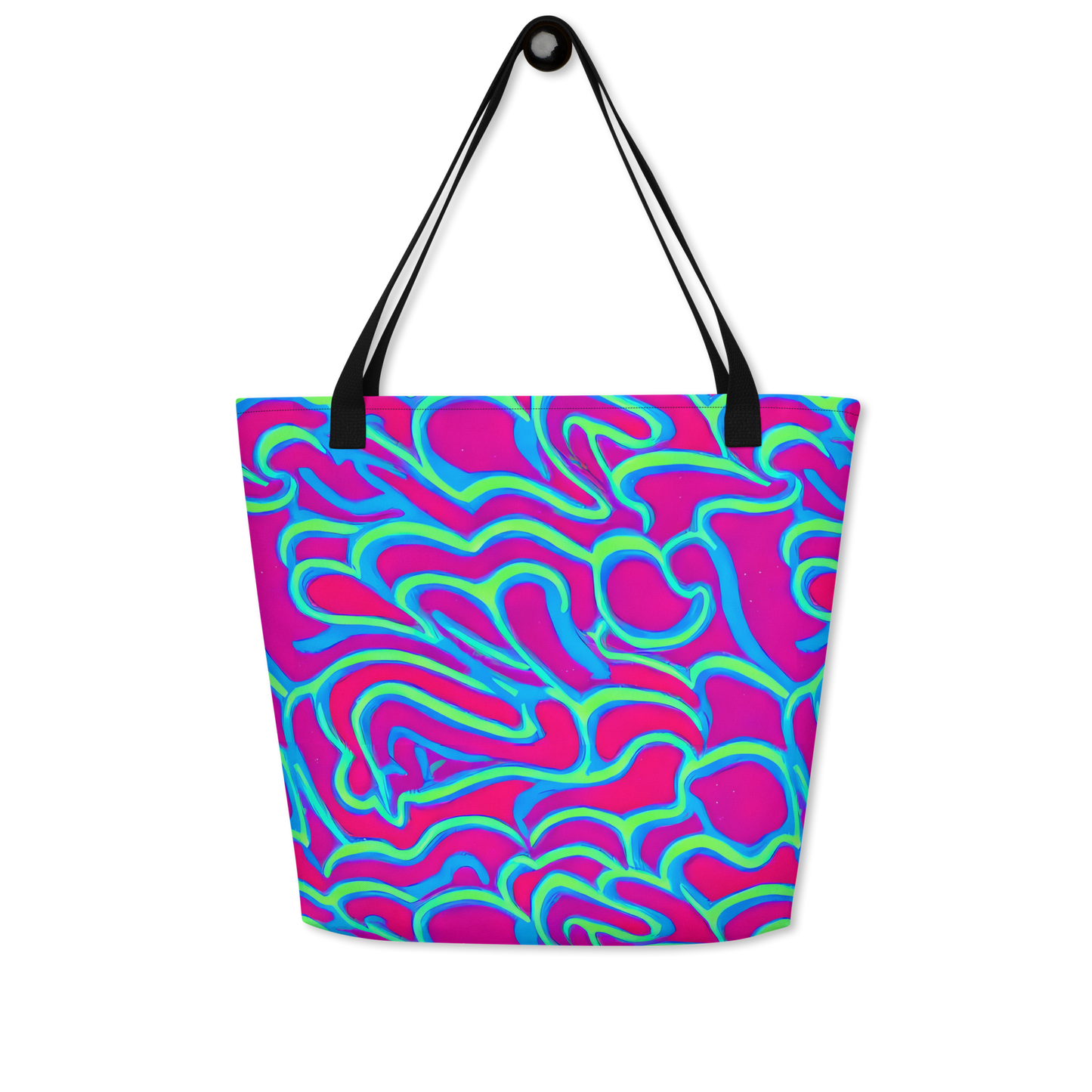 Large Tote Bag w/ Pocket - Aquatic Ember