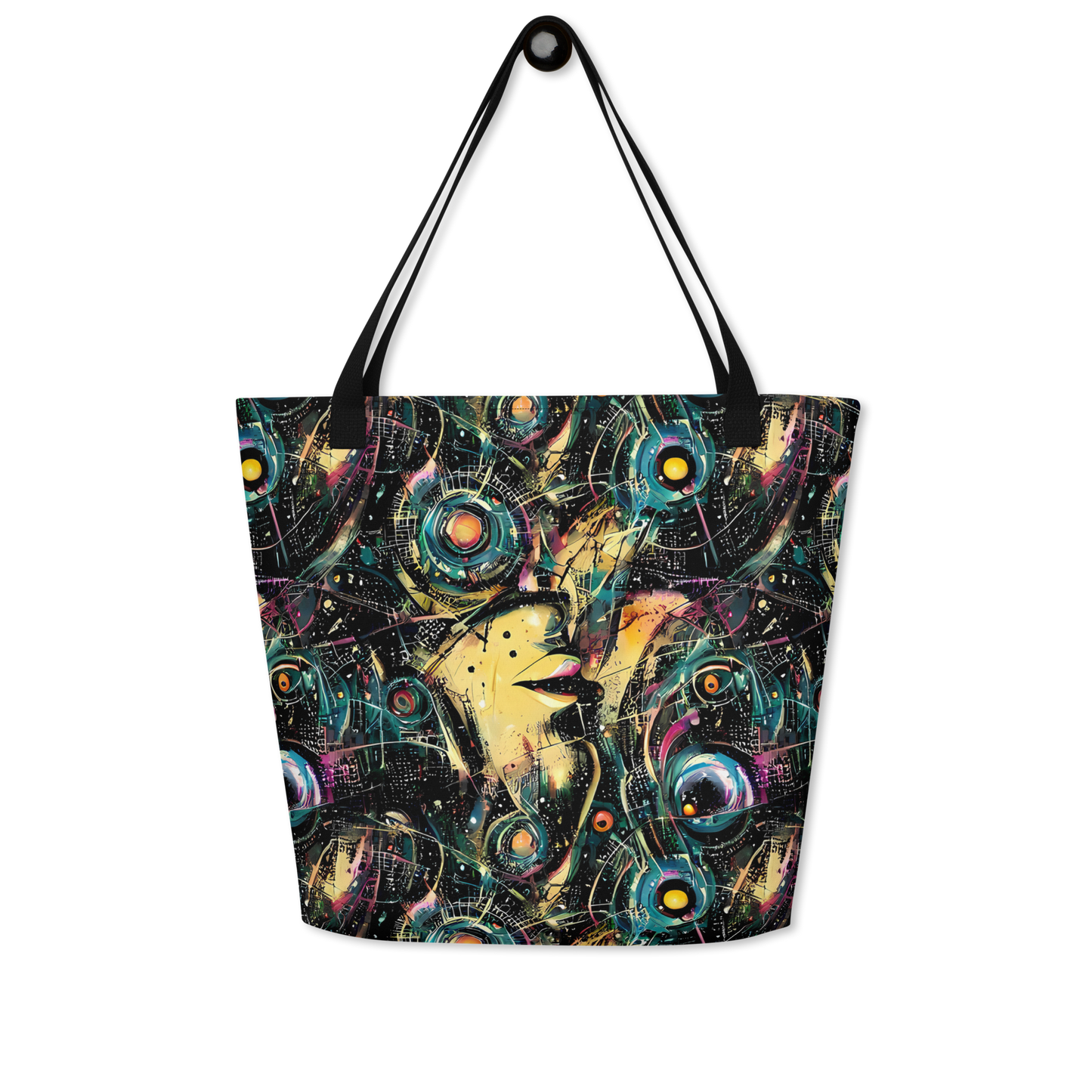 Large Tote Bag w/ Pocket - Celestial Echoes