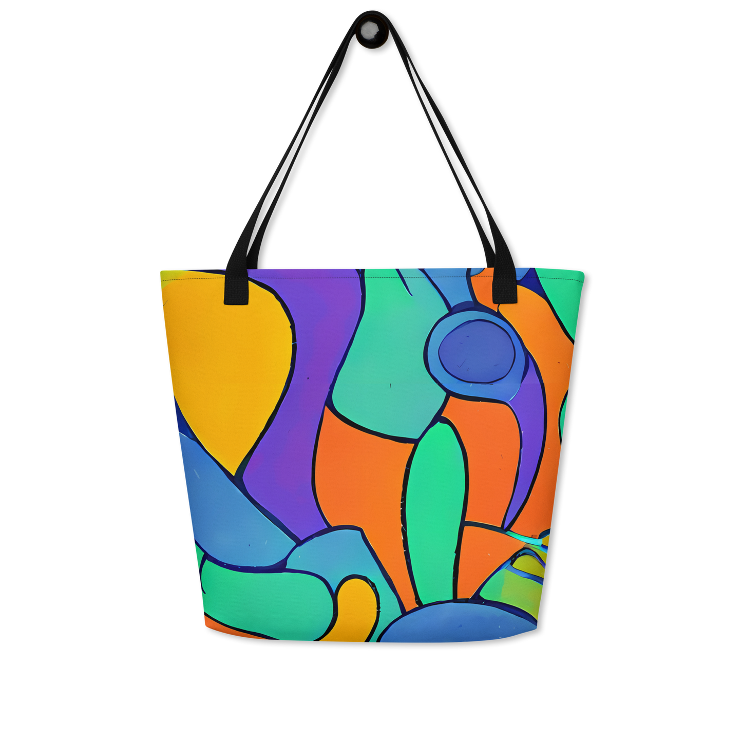 Large Tote Bag w/ Pocket - Archipenko Dream