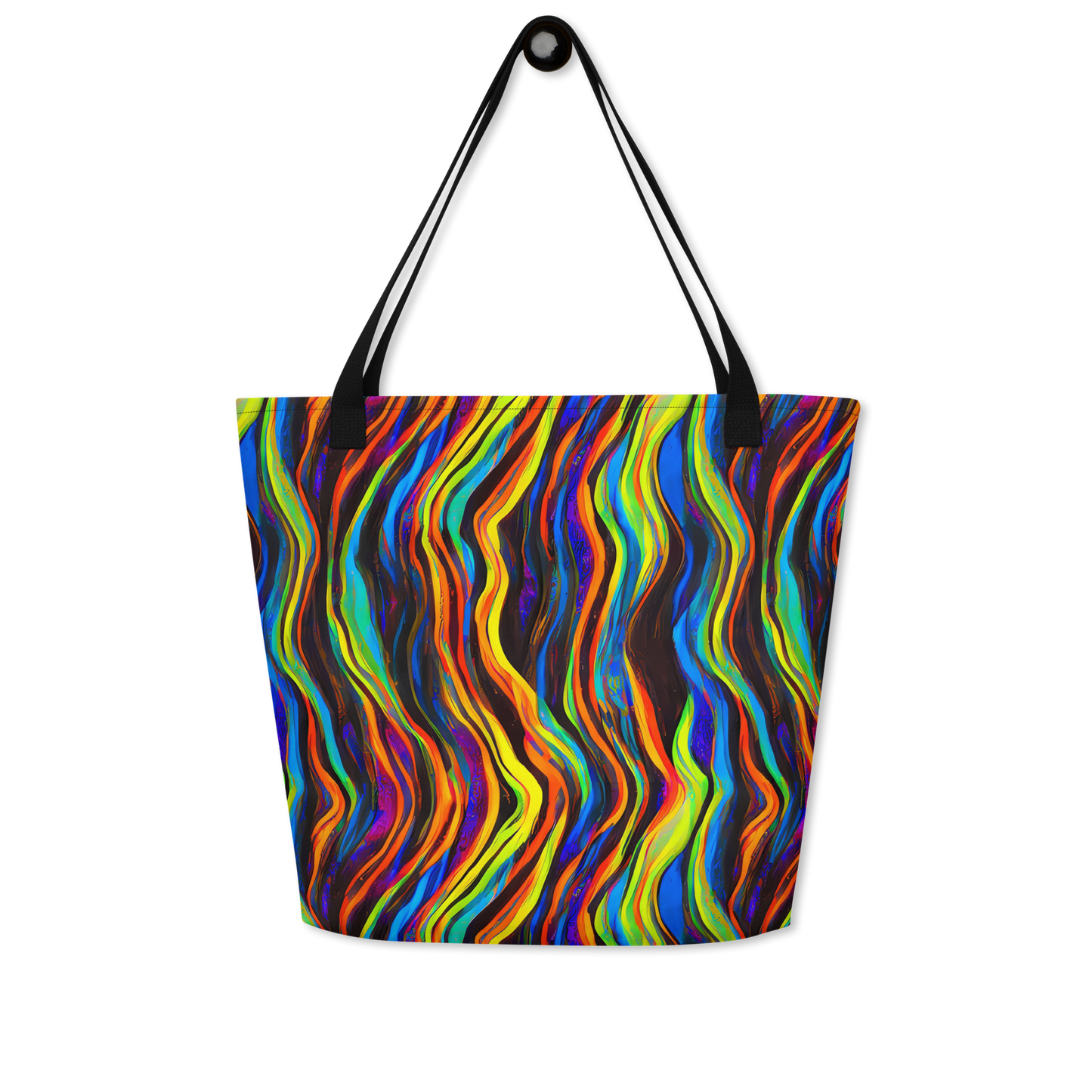 Large Tote Bag w/ Pocket - Celestial Waves