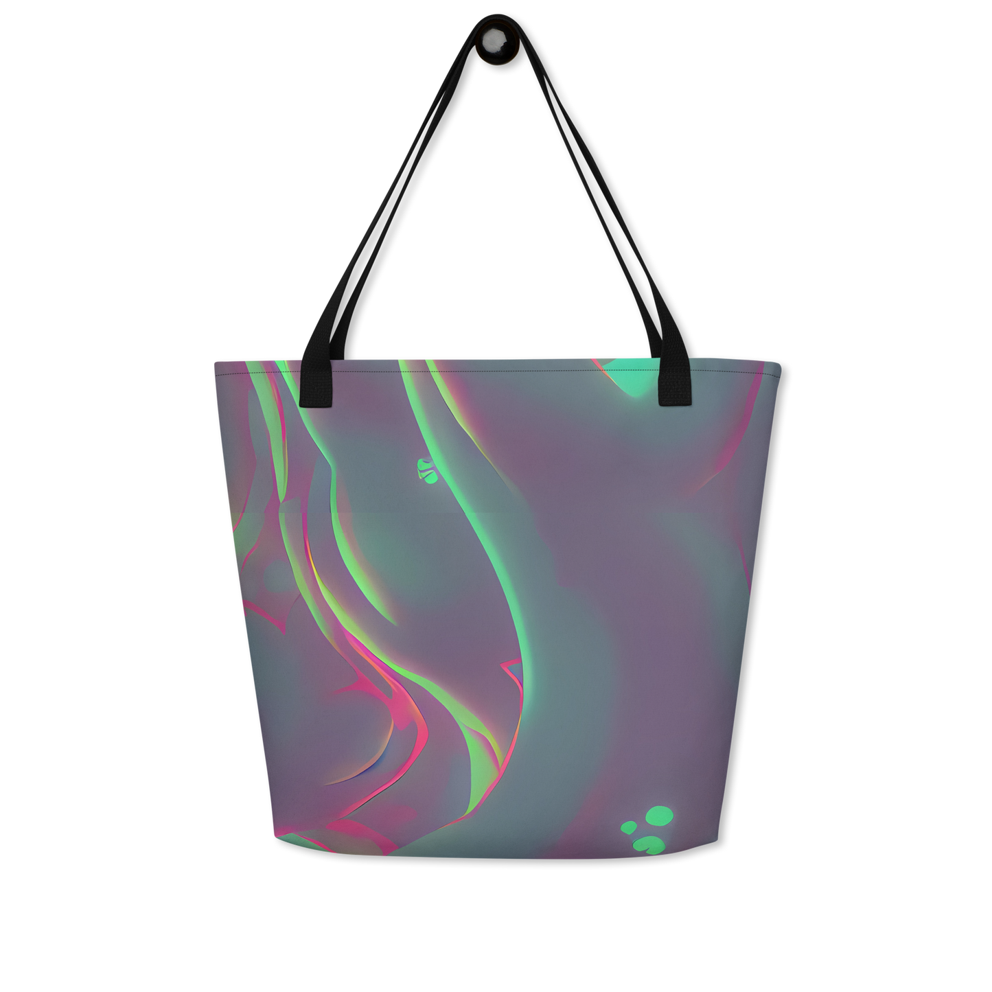 Large Tote Bag w/ Pocket - Neon Whisper