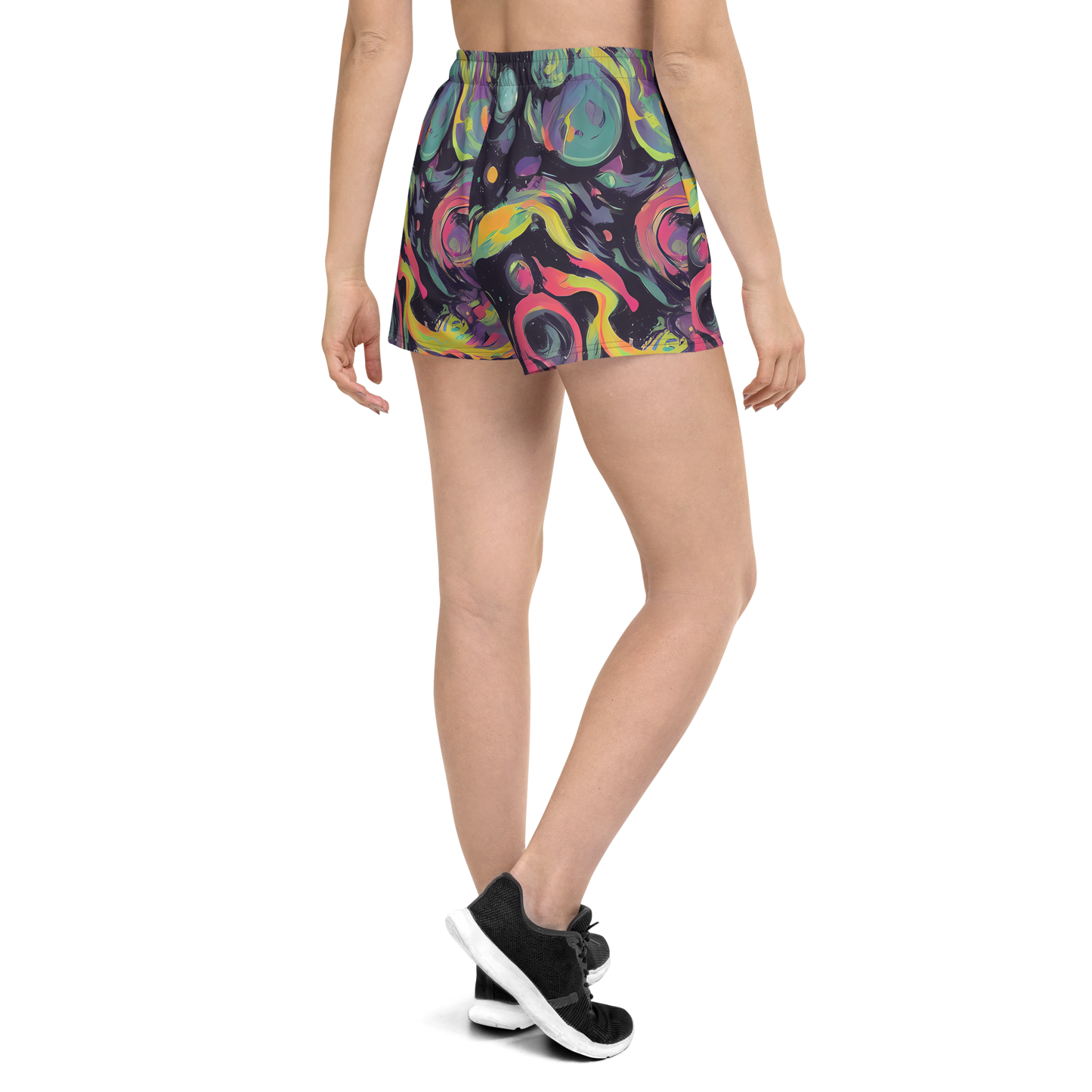 Women’s Athletic Shorts - Psychedelic Drift