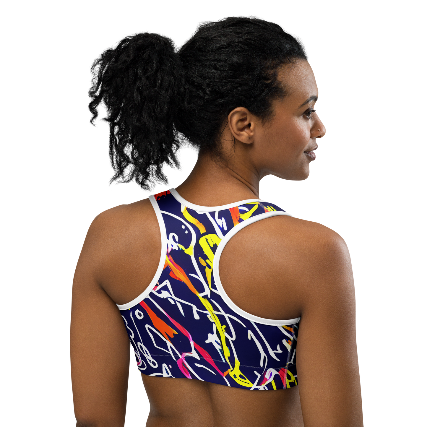 Sports Bra - Neon Currents