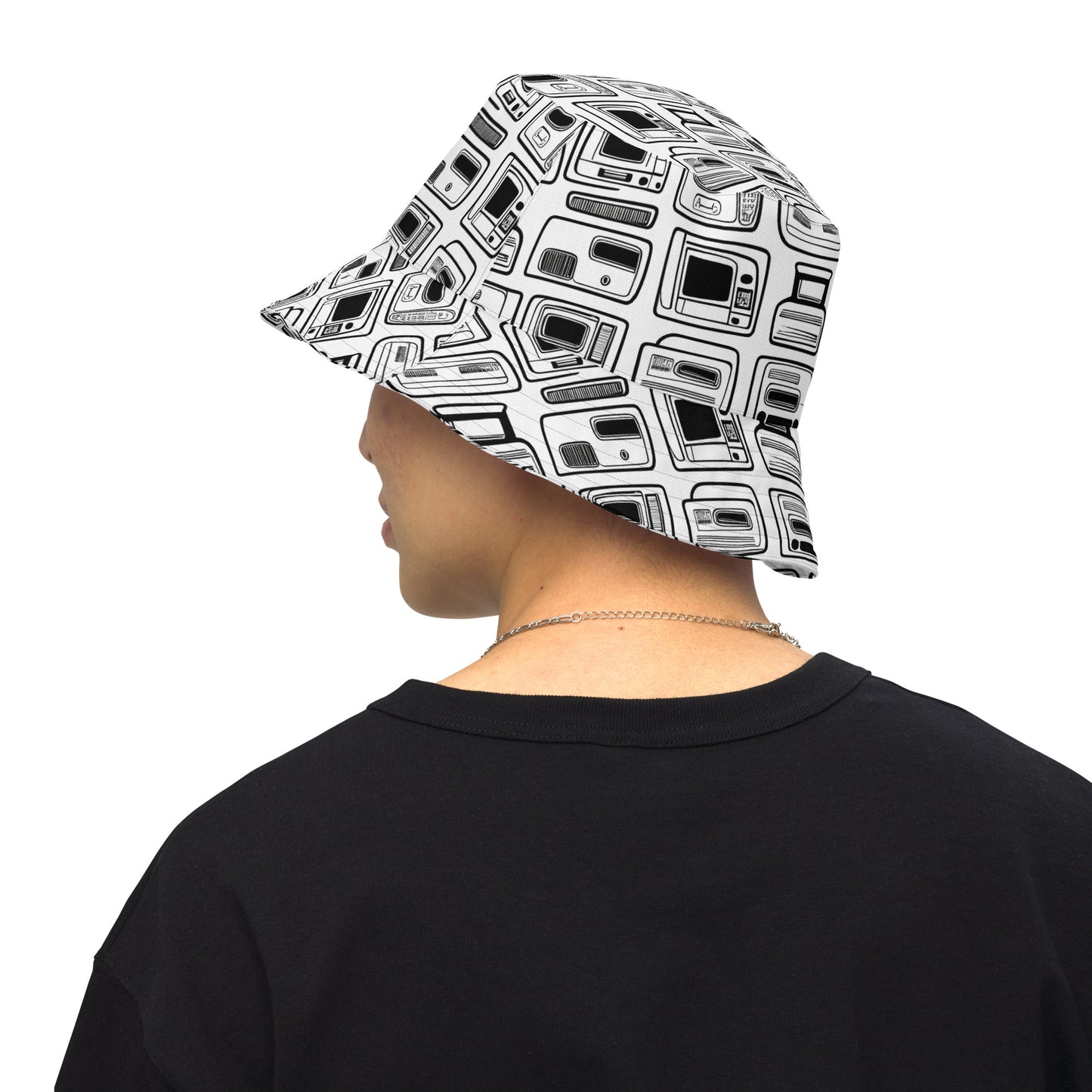 Reversible Bucket Hat - Techno Echo