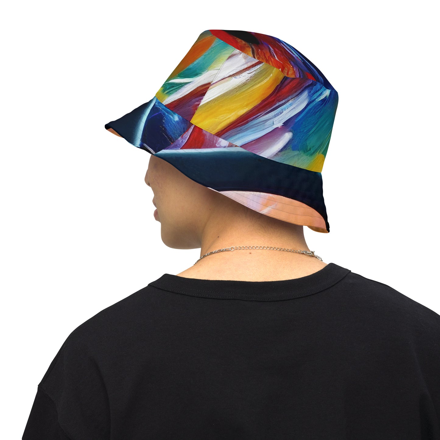 Reversible Bucket Hat - Brushstroke Symphony