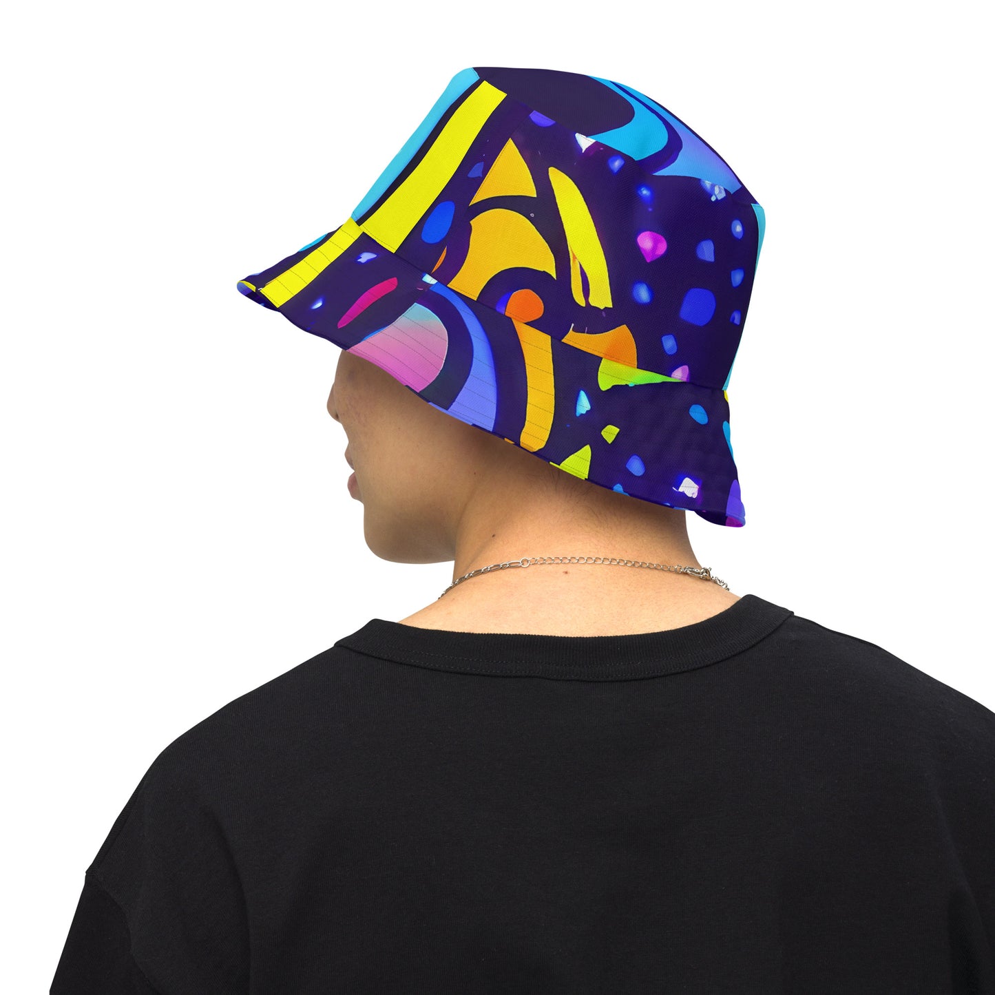 Reversible Bucket Hat - Neon Graffscape