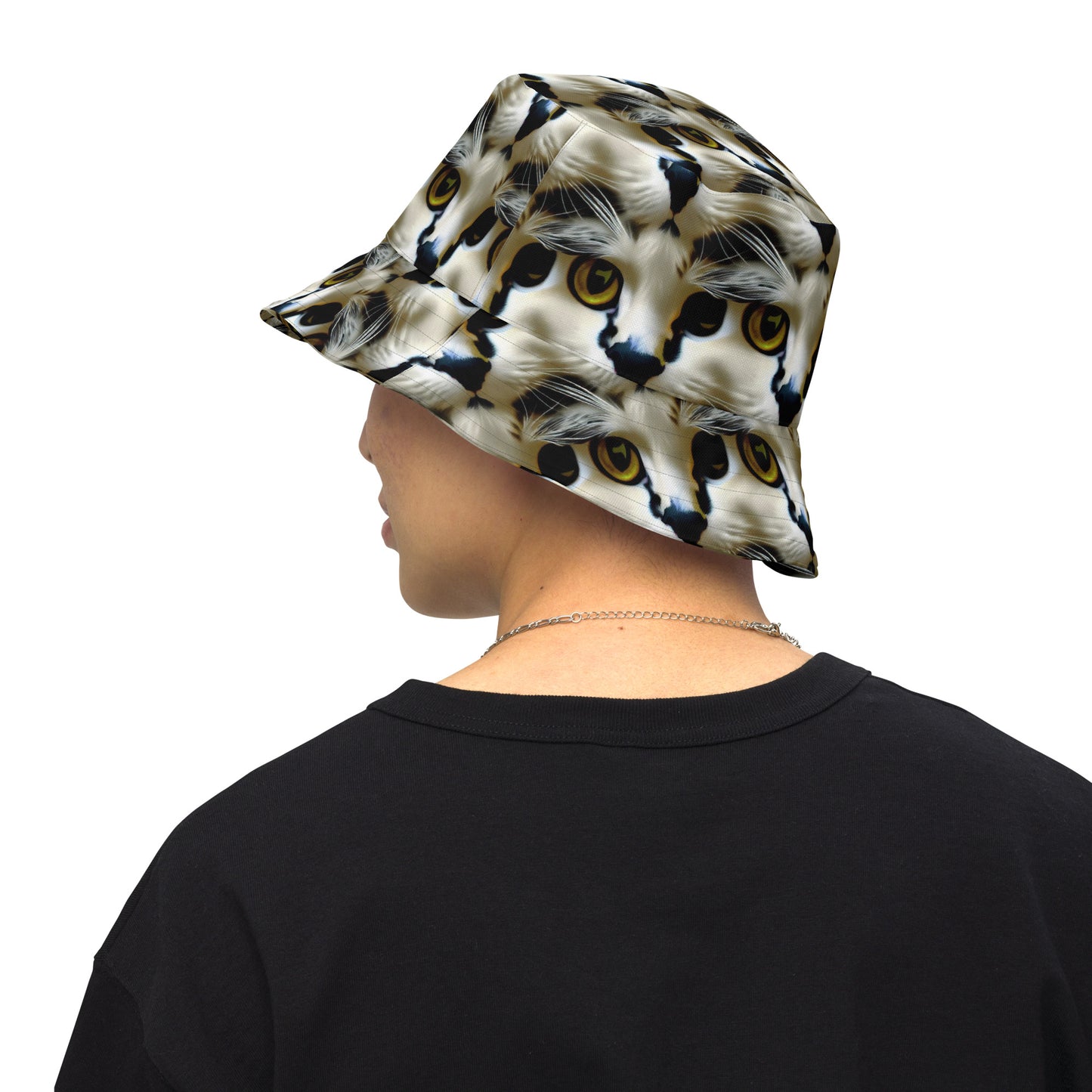 Reversible Bucket Hat - Feline Fancy