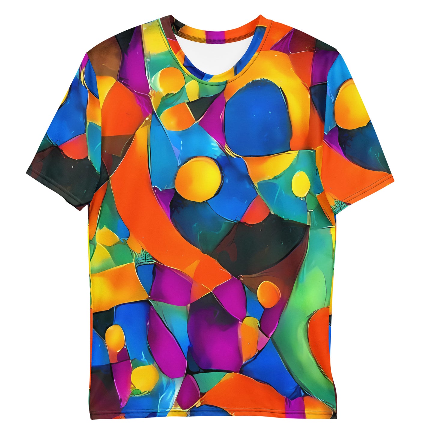 Men's Crew Neck T-Shirt - Galactic Jigsaw