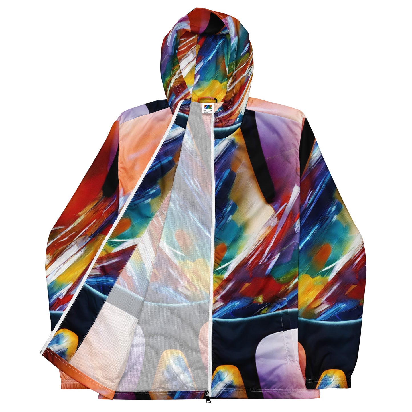 Men's Windbreaker - Brushstroke Symphony