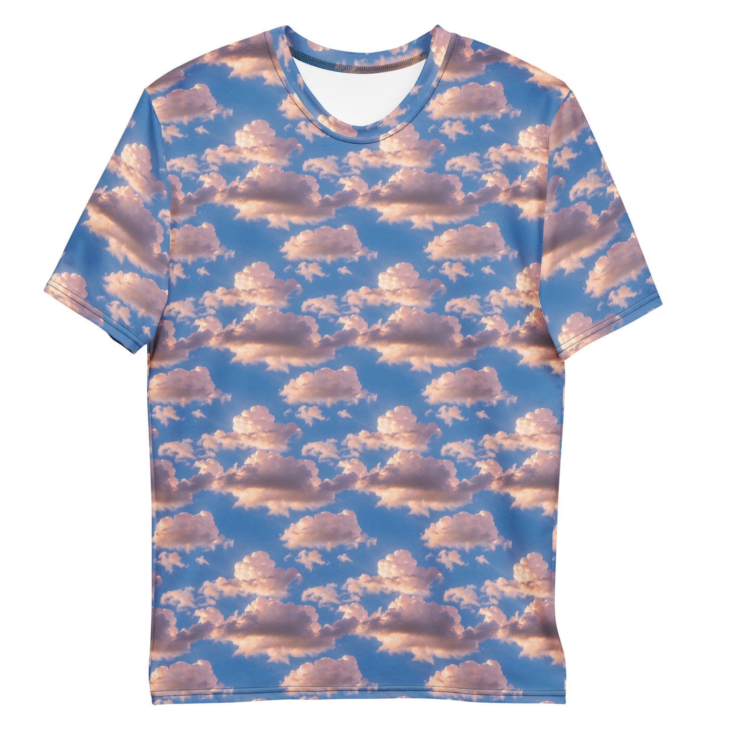 Men's Crew Neck T-Shirt - Cotton Candy Skies