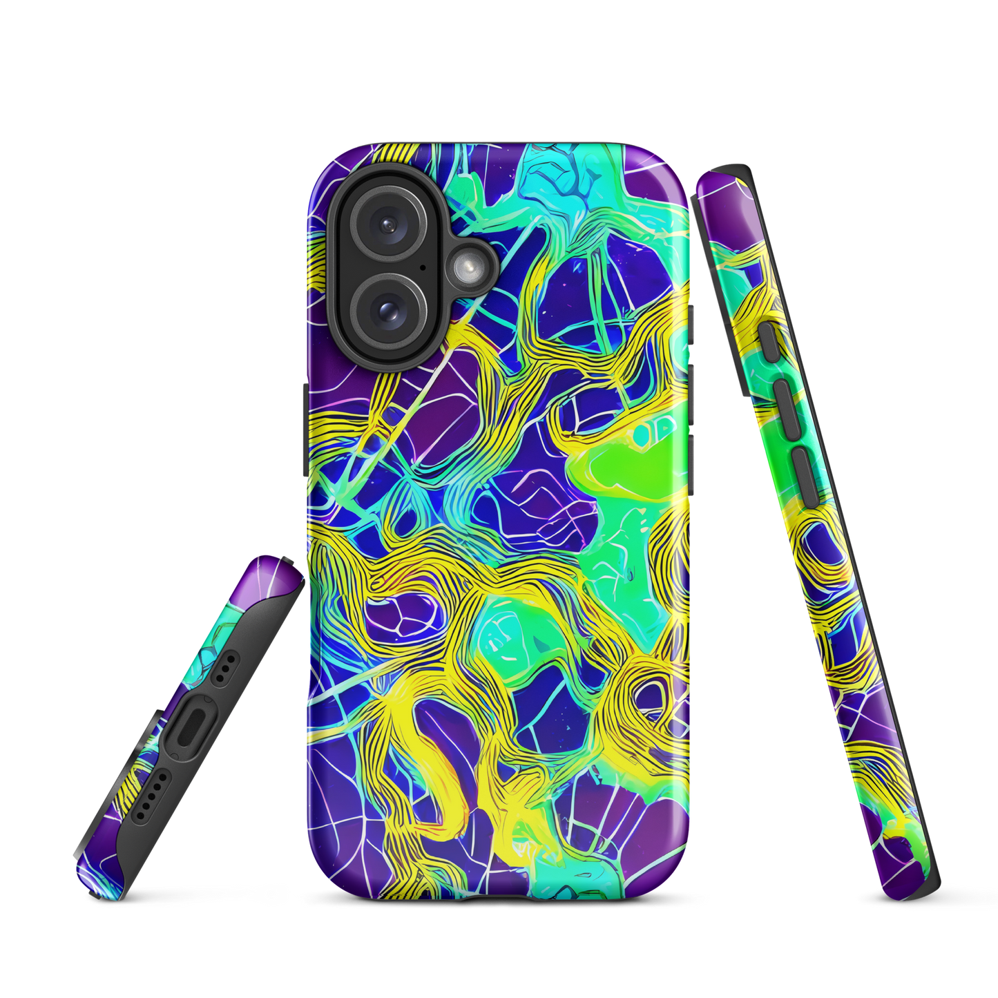 Tough Case for iPhone® - Neon Jungle Rhapsody